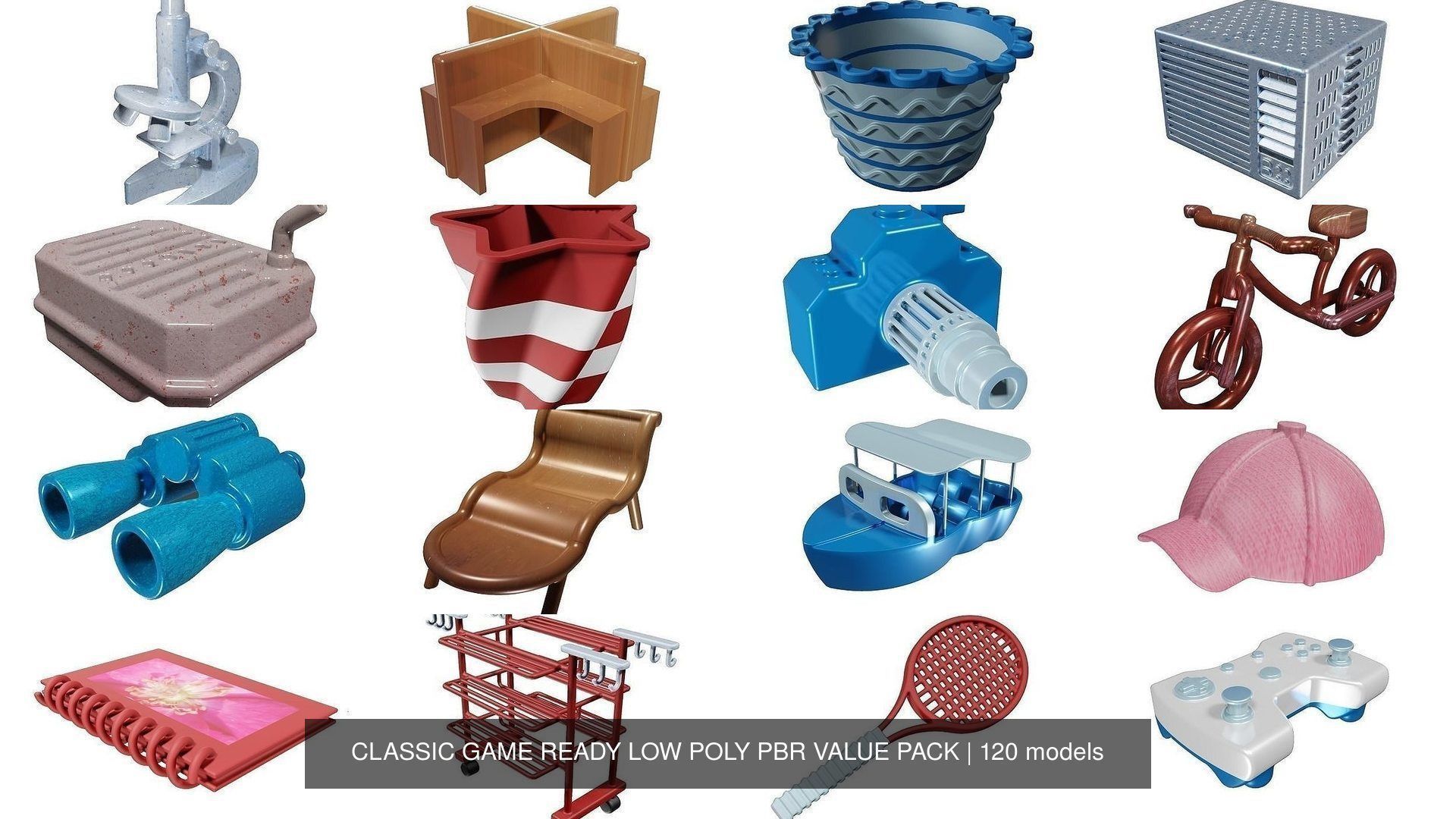 CLASSIC GAME READY LOW POLY PBR VALUE PACK 3D Model Collection_8