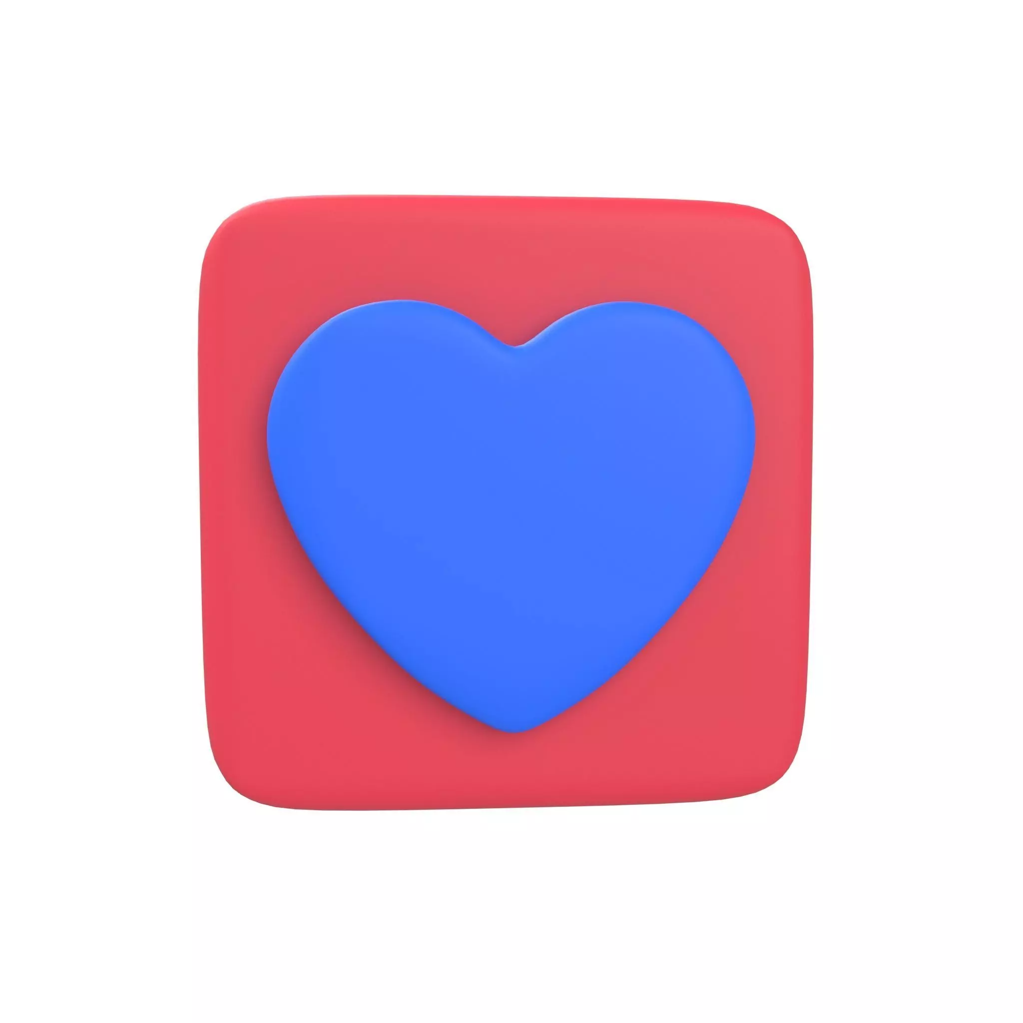 Twitter Heart Decoration v1 006 Low-poly 3D model_0