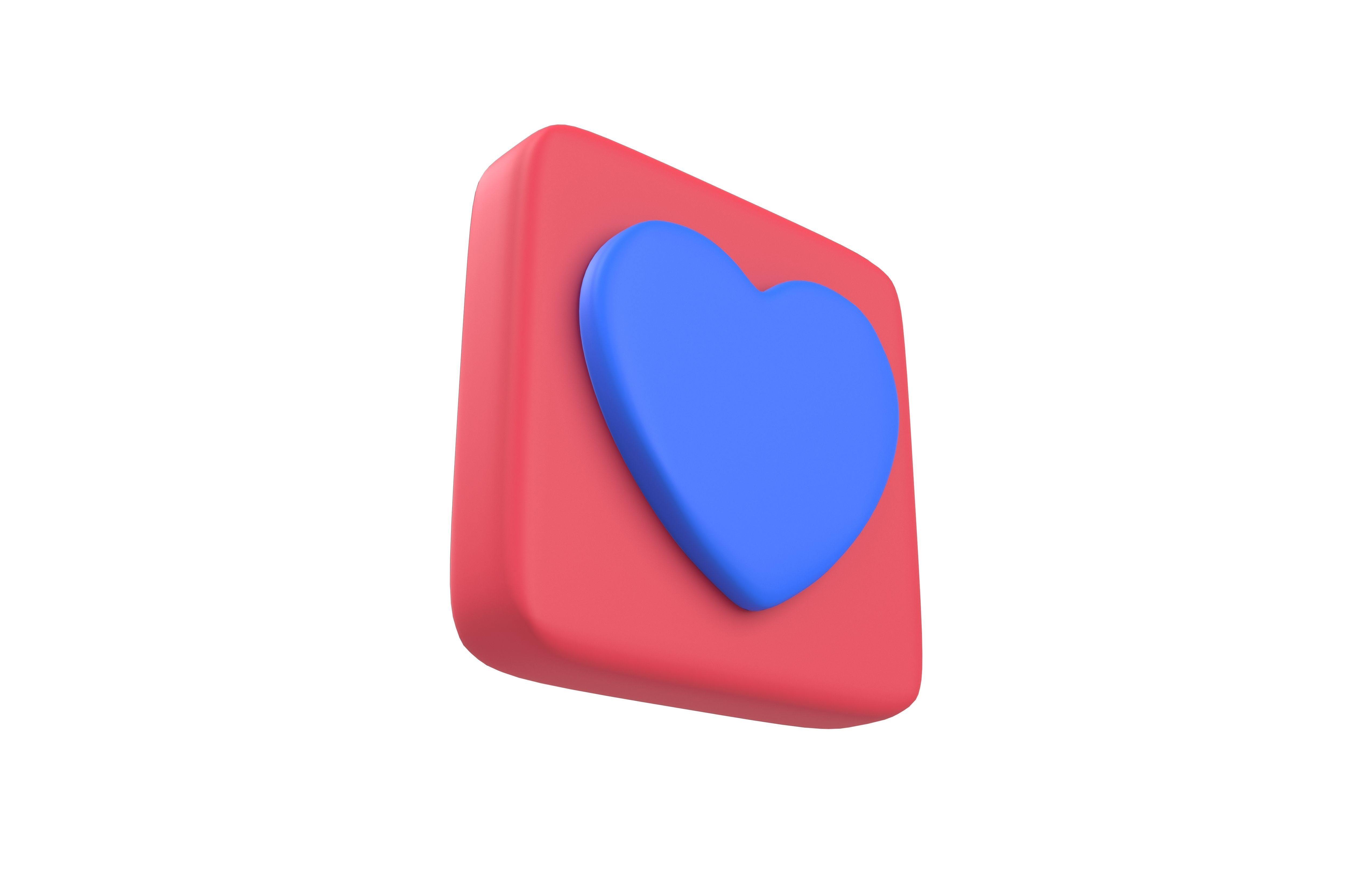 Twitter Heart Decoration v1 006 Low-poly 3D model_3