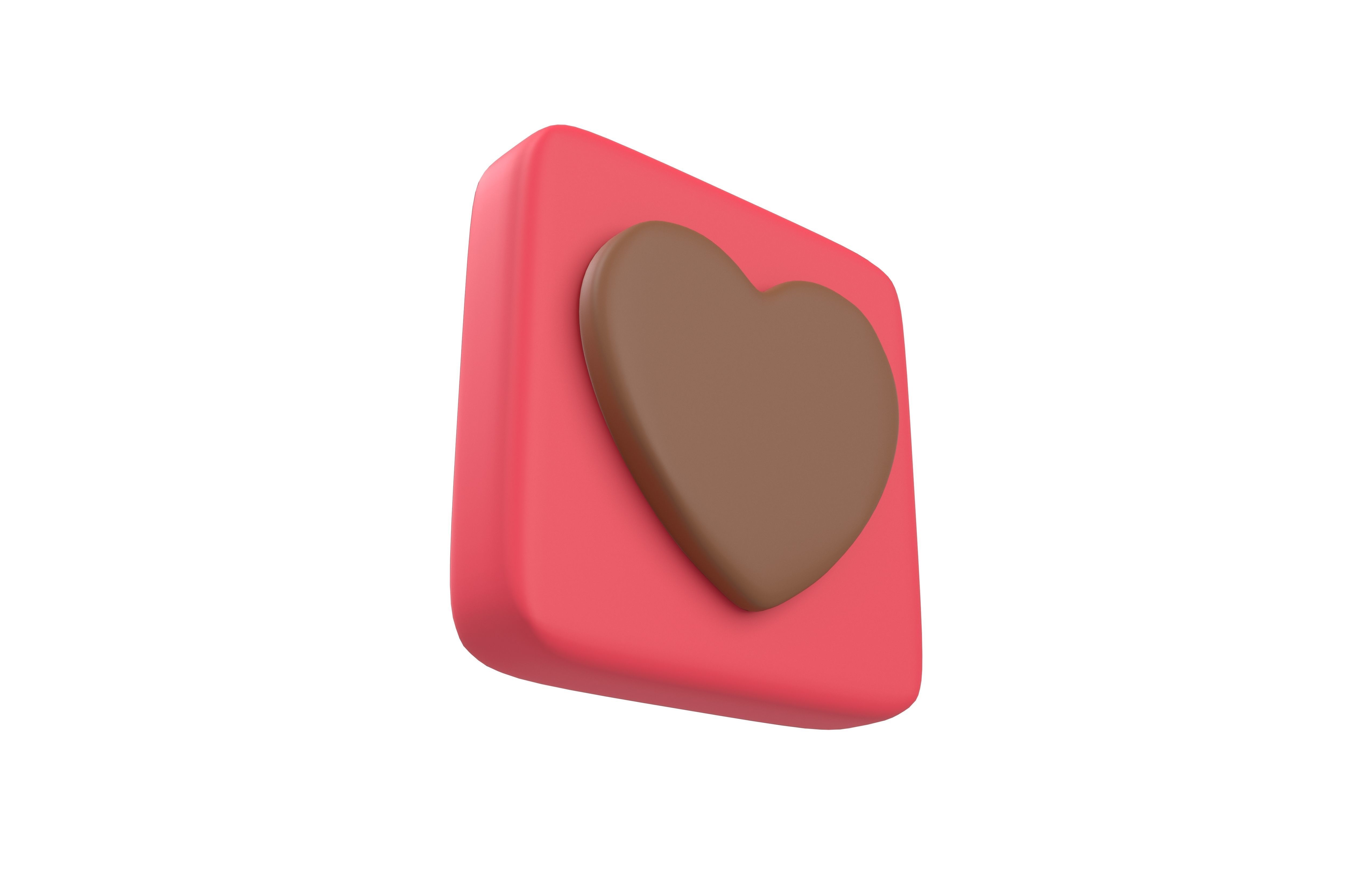 Twitter Heart Decoration v1 008 Low-poly 3D model_3