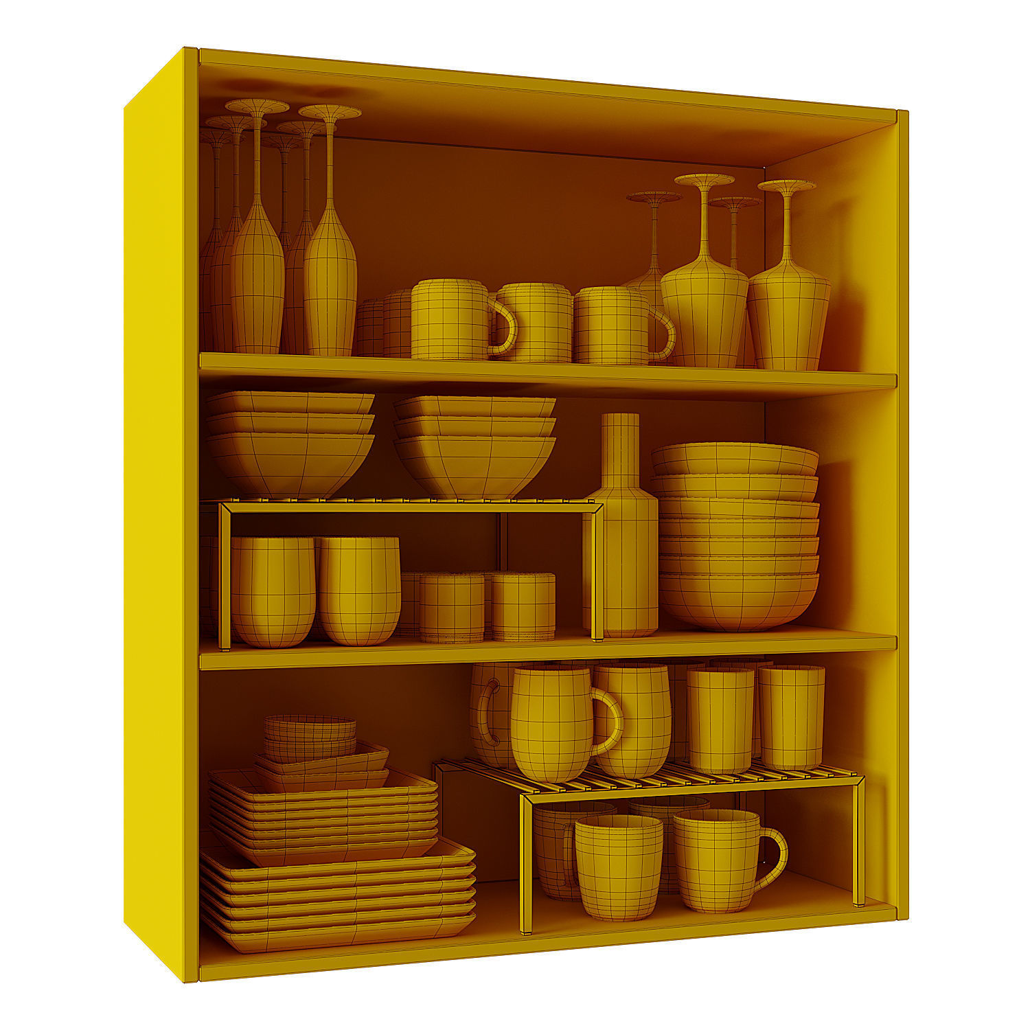 Set Of Dishes 4 3D model_13