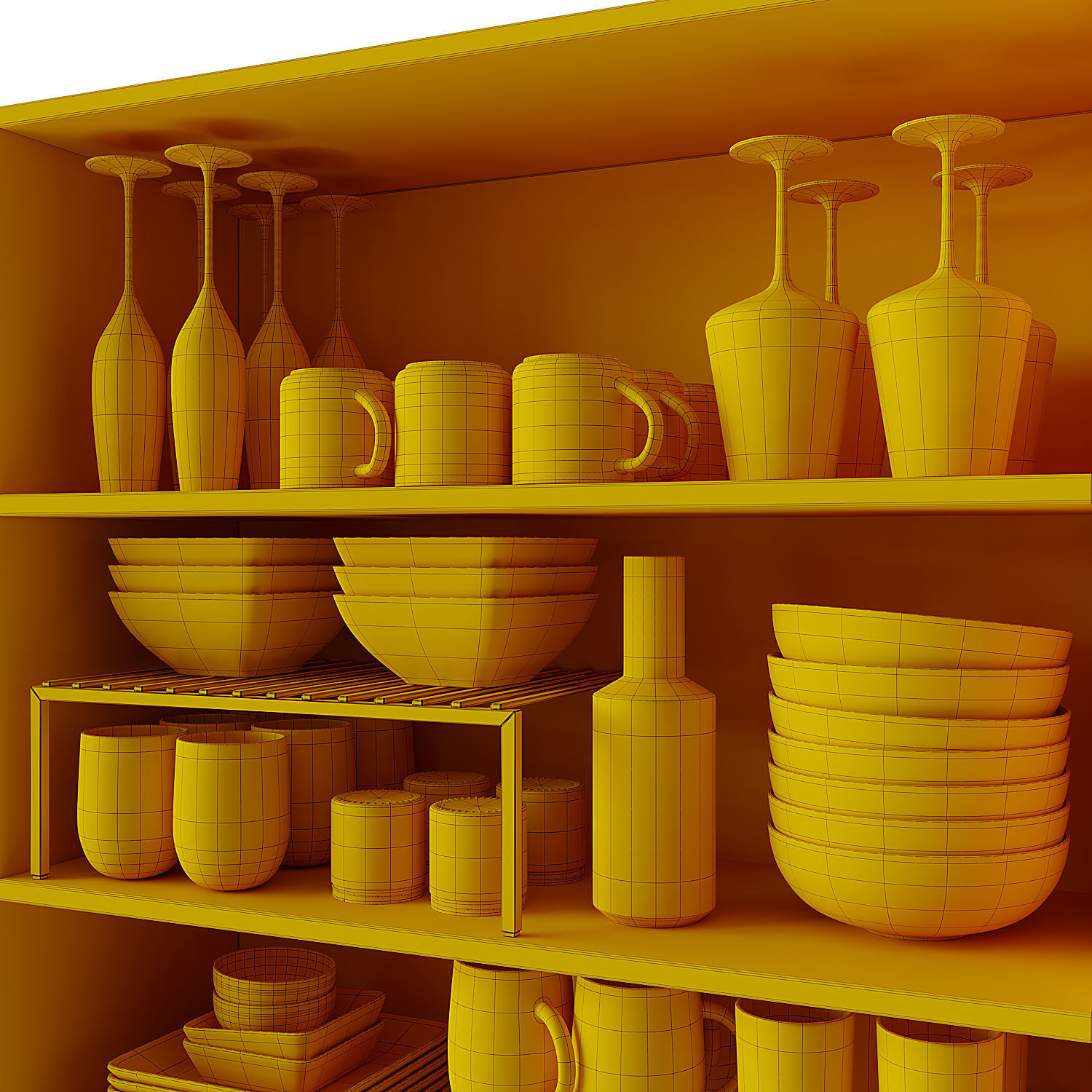 Set Of Dishes 4 3D model_9