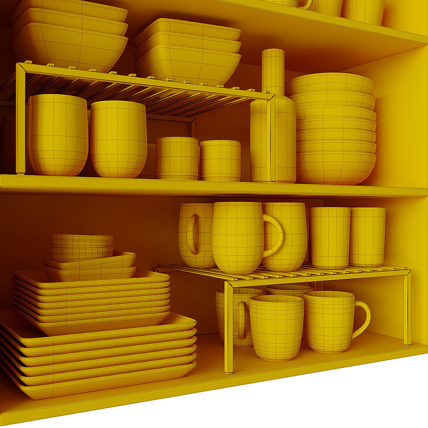 Set Of Dishes 4 3D model_12