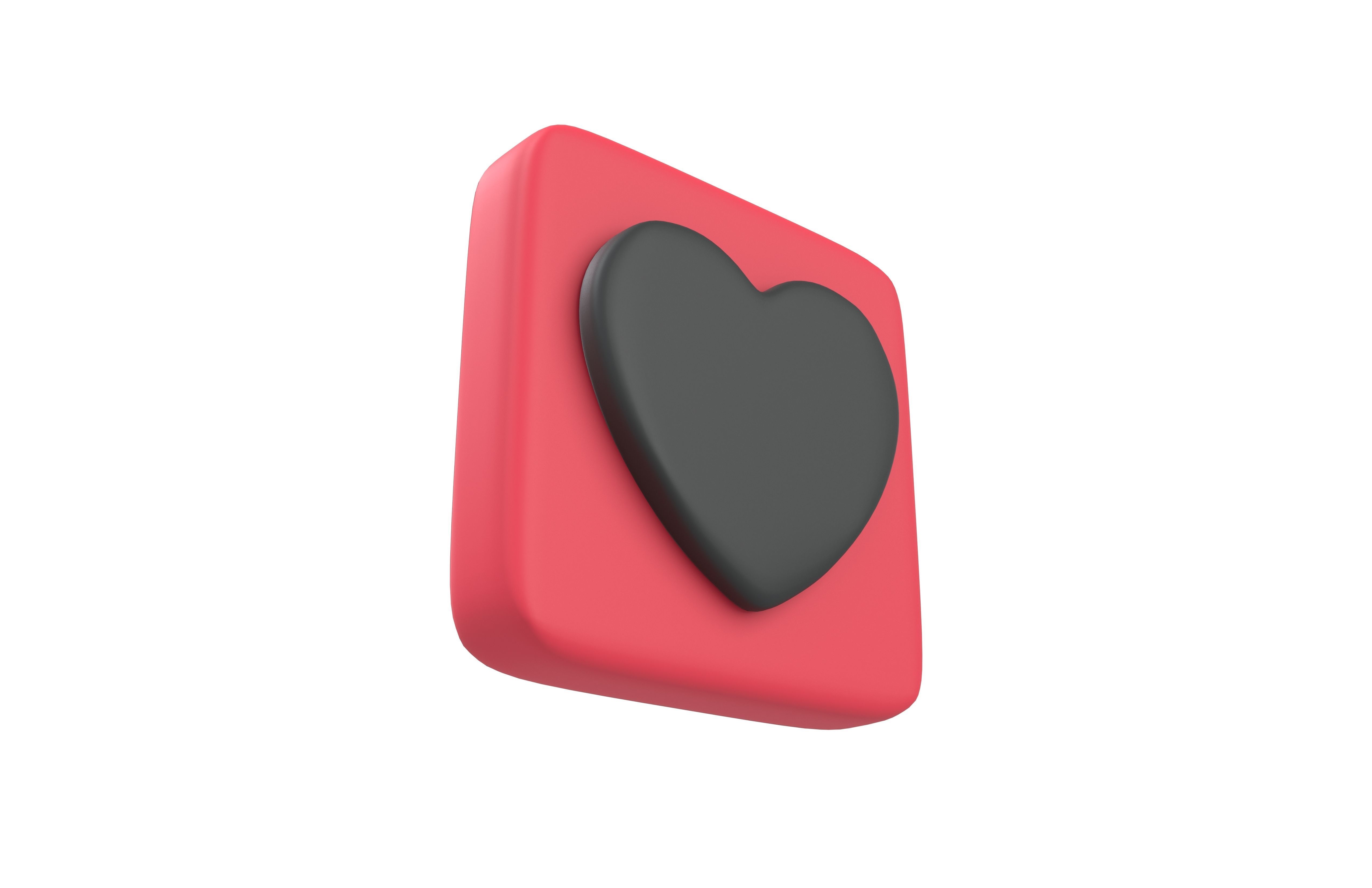 Twitter Heart Decoration v1 009 Low-poly 3D model_2