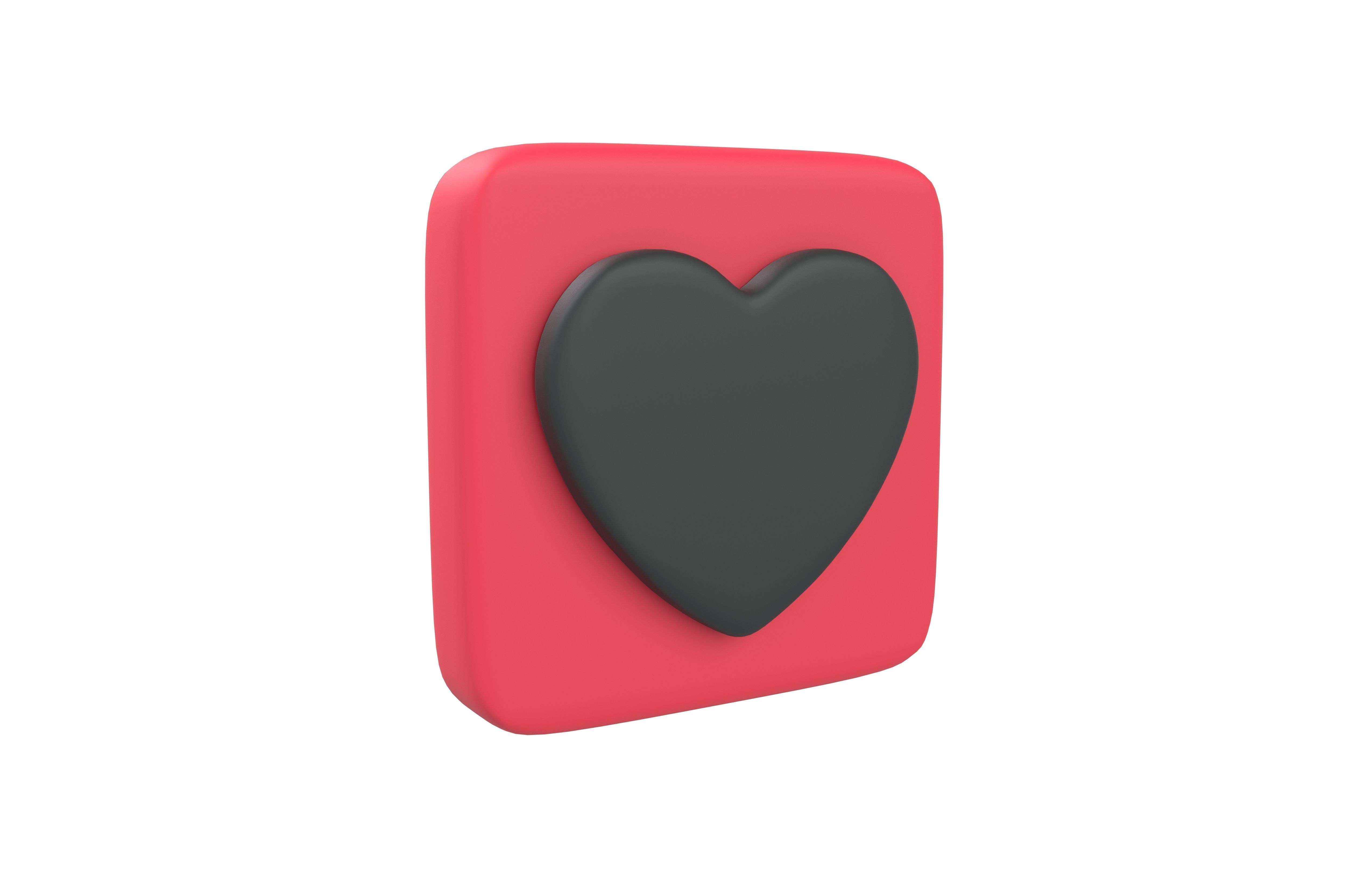 Twitter Heart Decoration v1 009 Low-poly 3D model_3