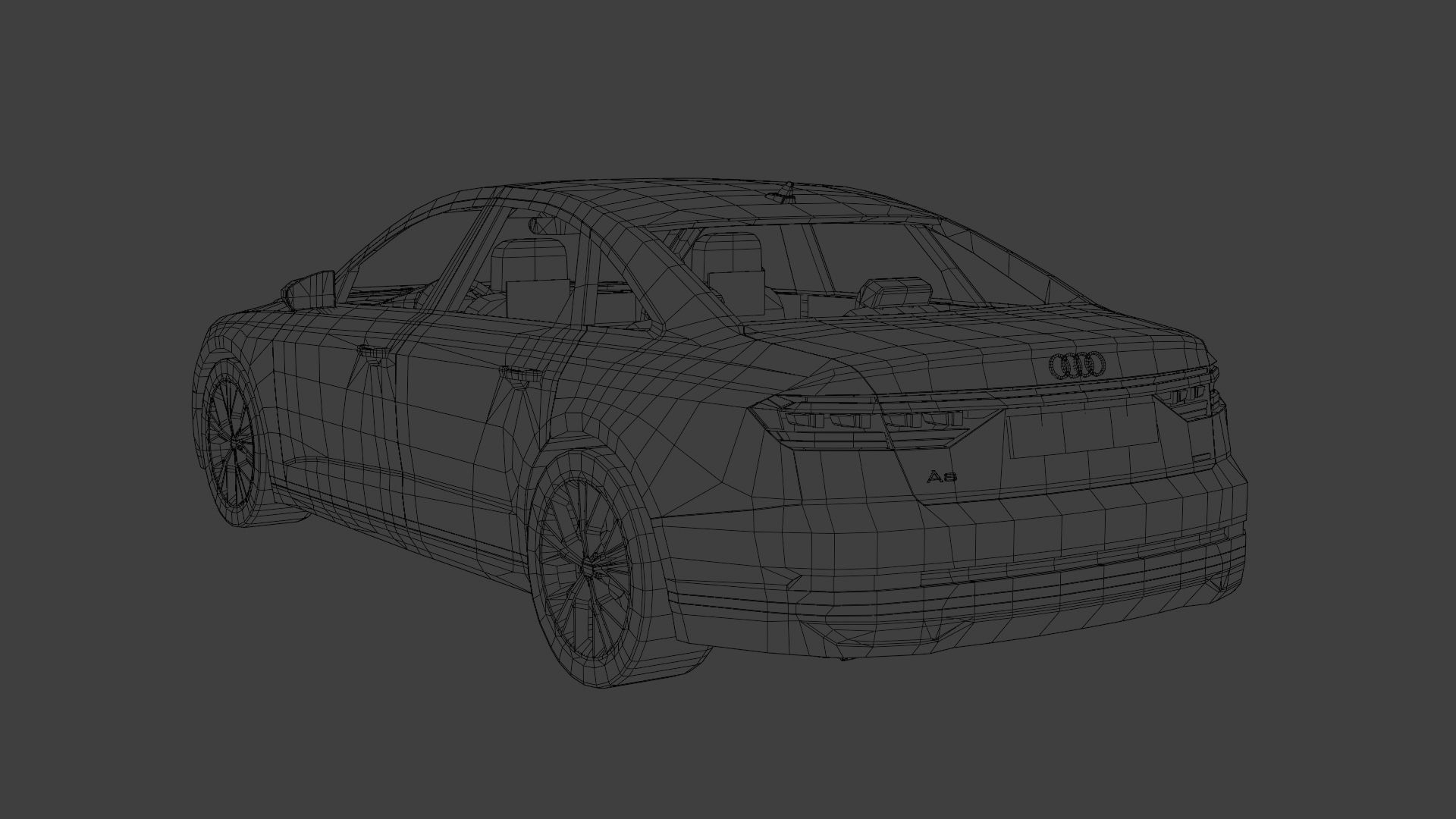 Audi A8 2018 Low-poly 3D model_34