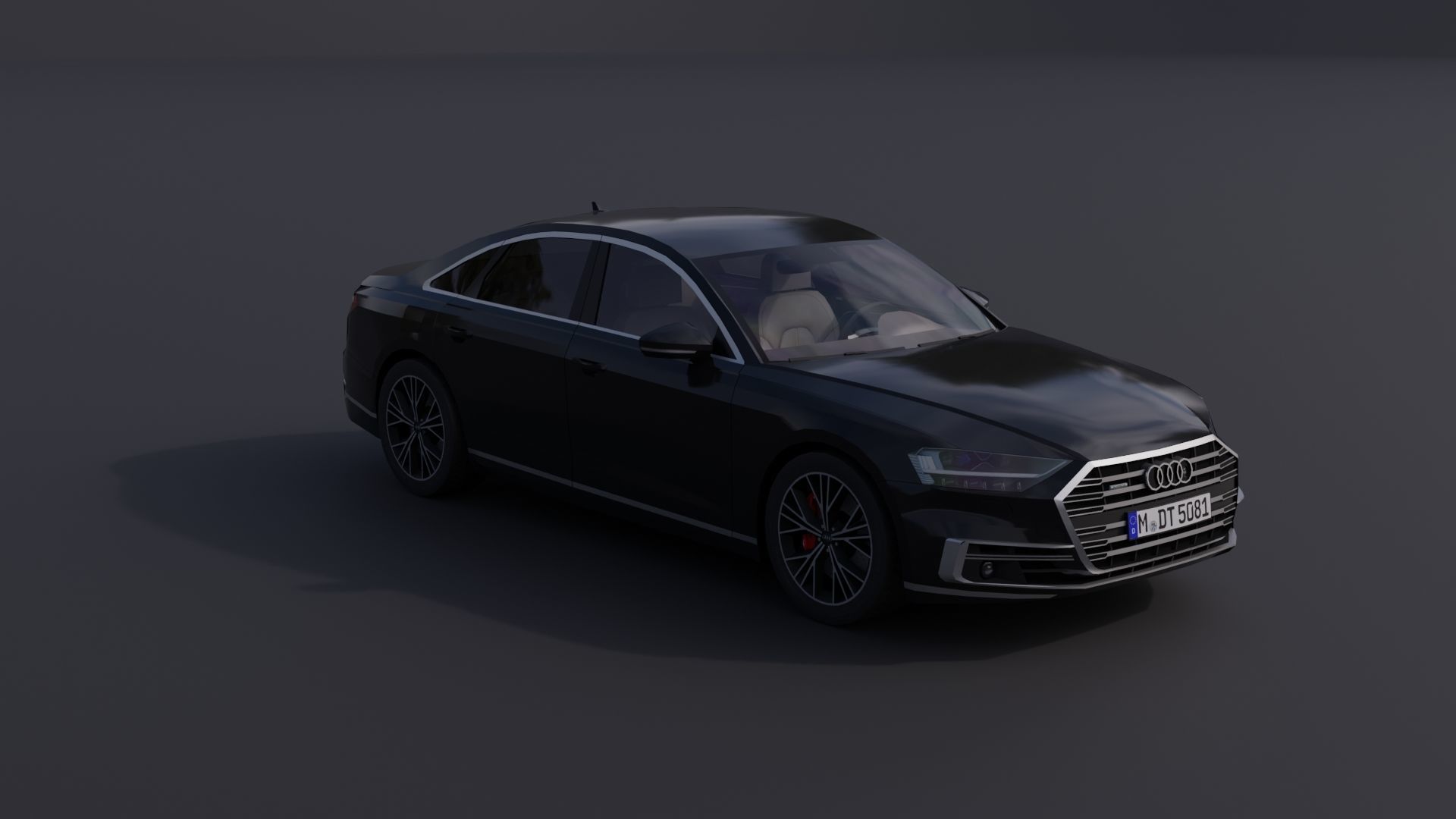 Audi A8 2018 Low-poly 3D model_19