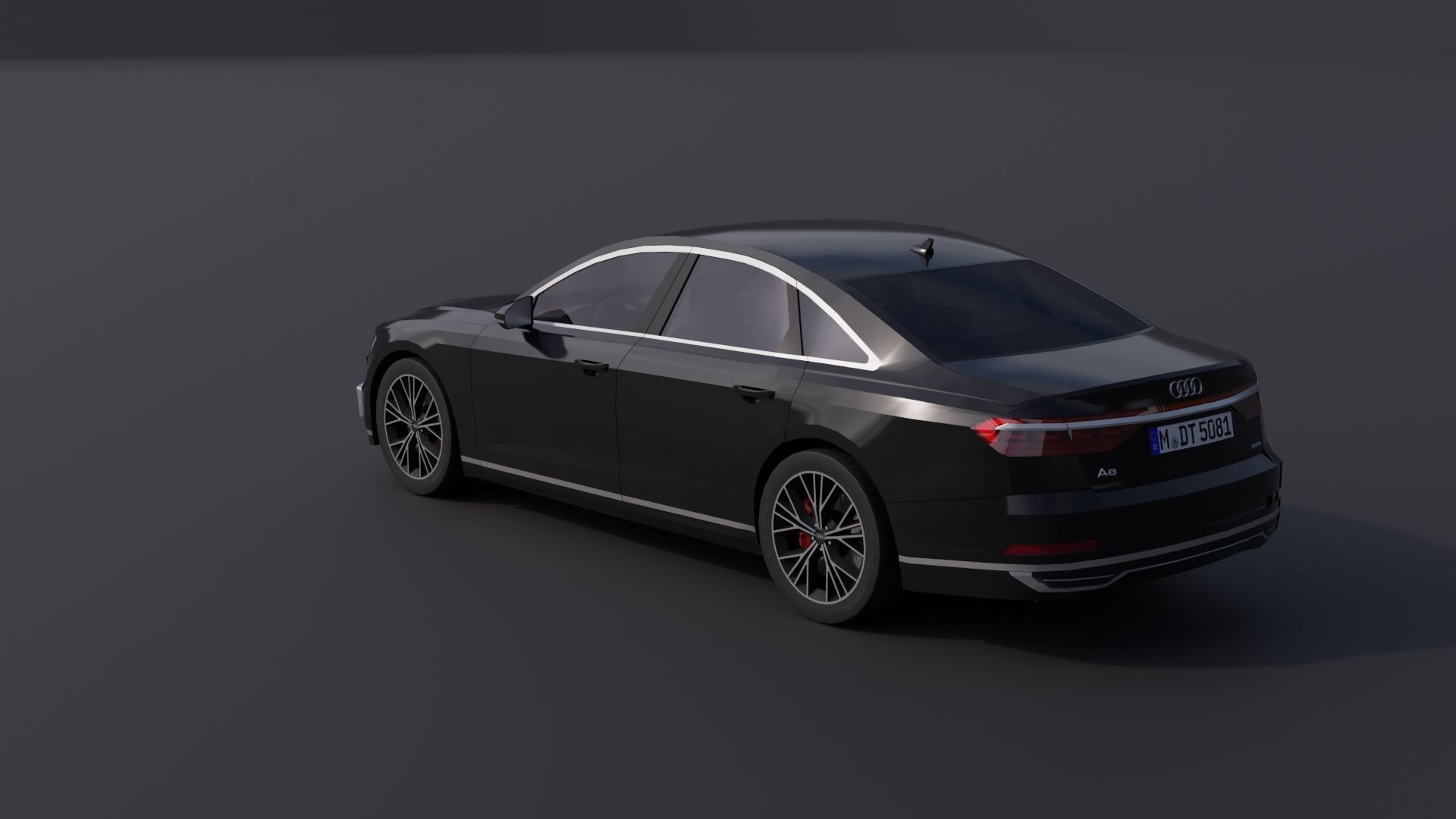 Audi A8 2018 Low-poly 3D model_4