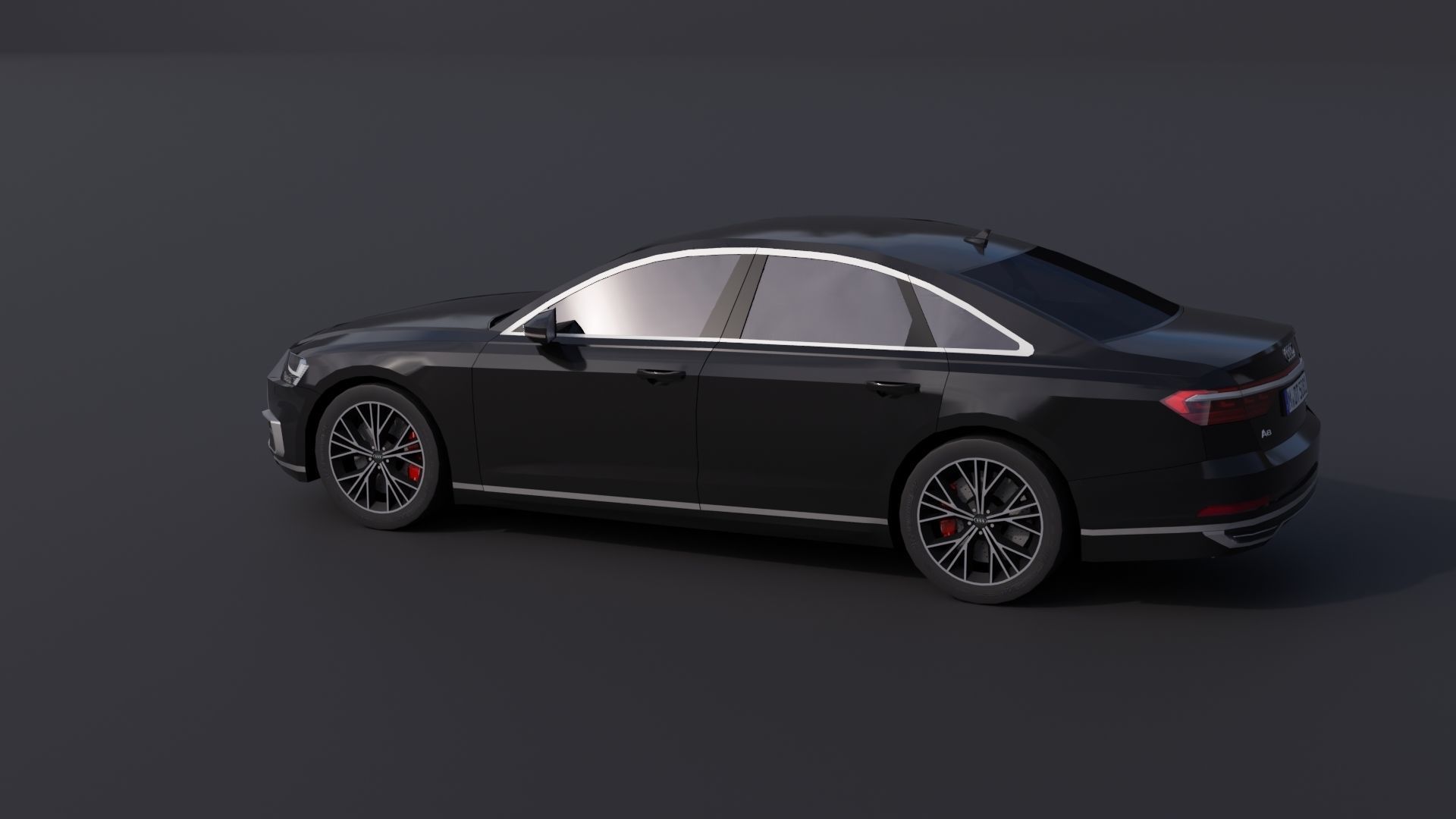 Audi A8 2018 Low-poly 3D model_2