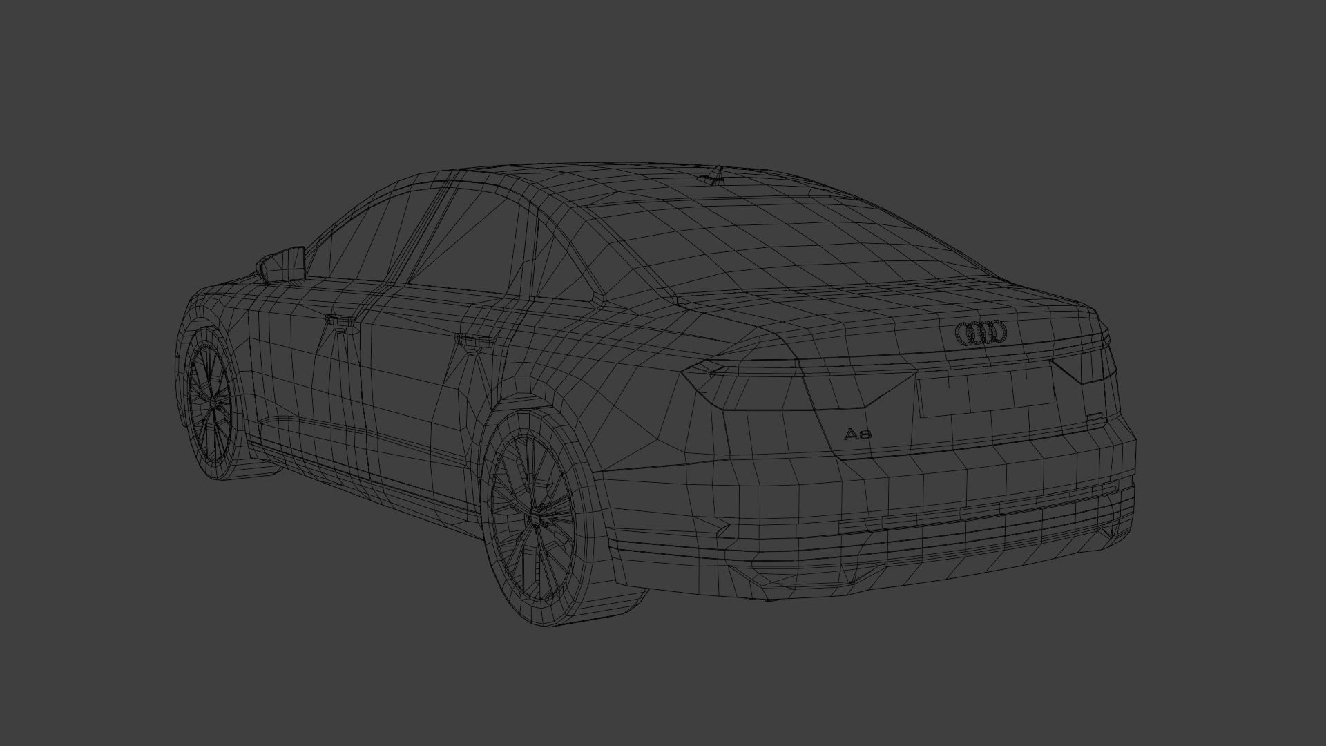 Audi A8 2018 Low-poly 3D model_33