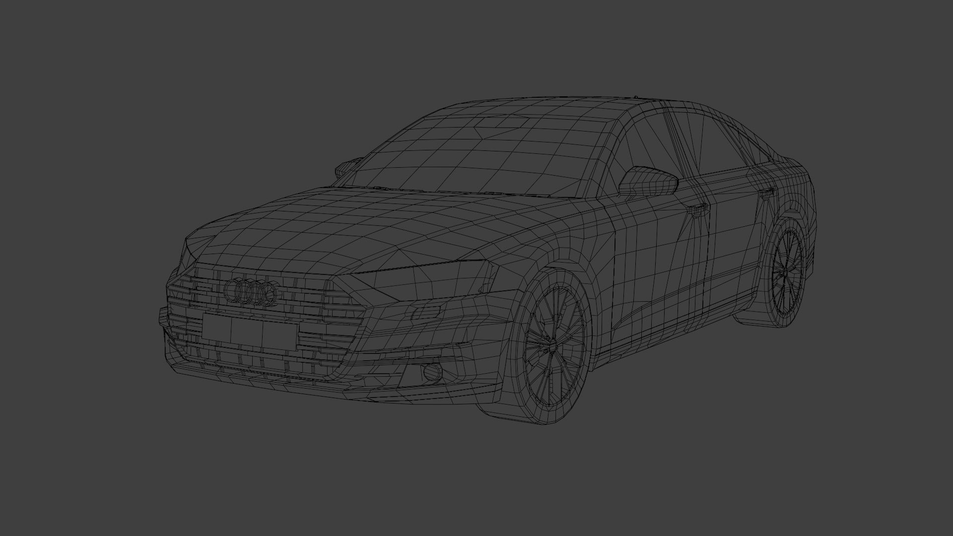 Audi A8 2018 Low-poly 3D model_31