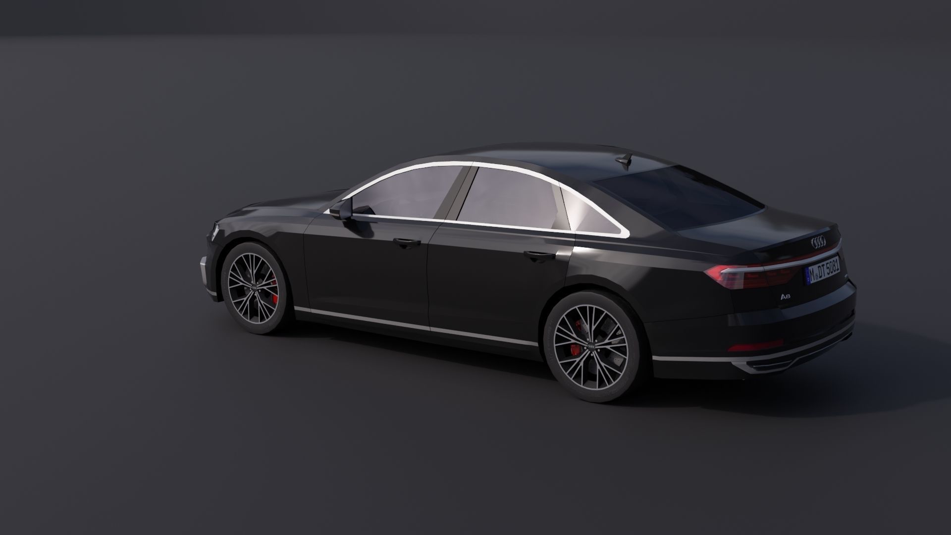 Audi A8 2018 Low-poly 3D model_3