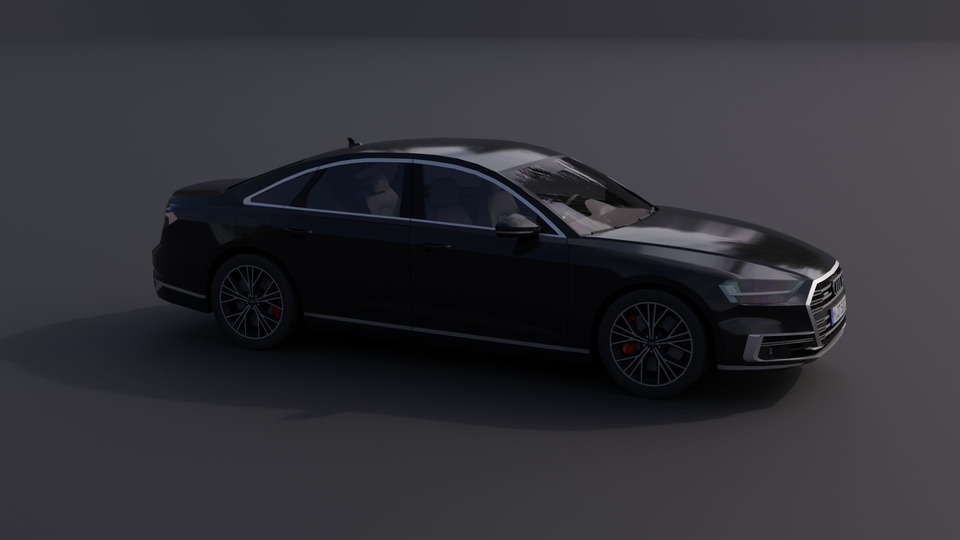 Audi A8 2018 Low-poly 3D model_17