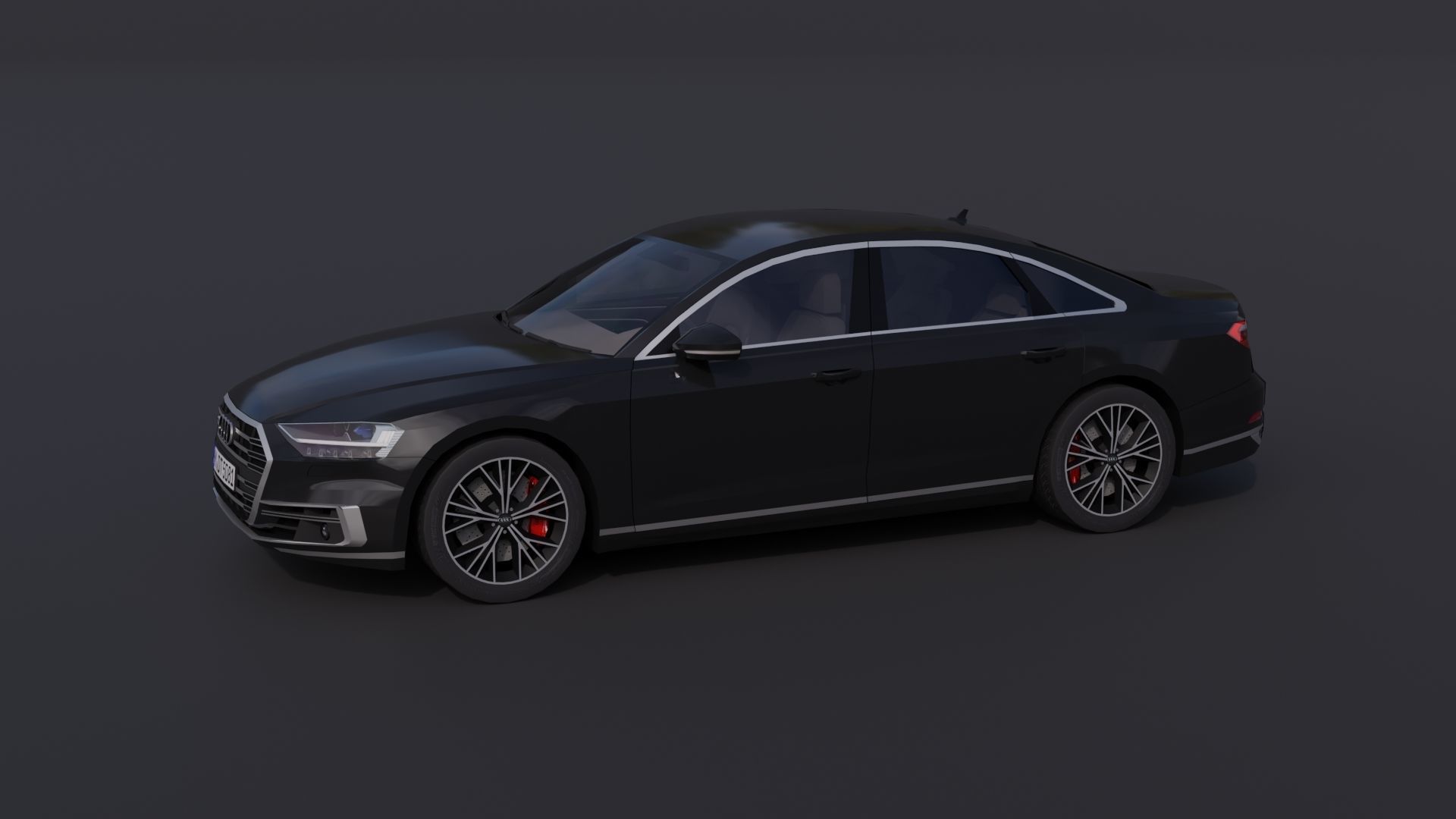 Audi A8 2018 Low-poly 3D model_28