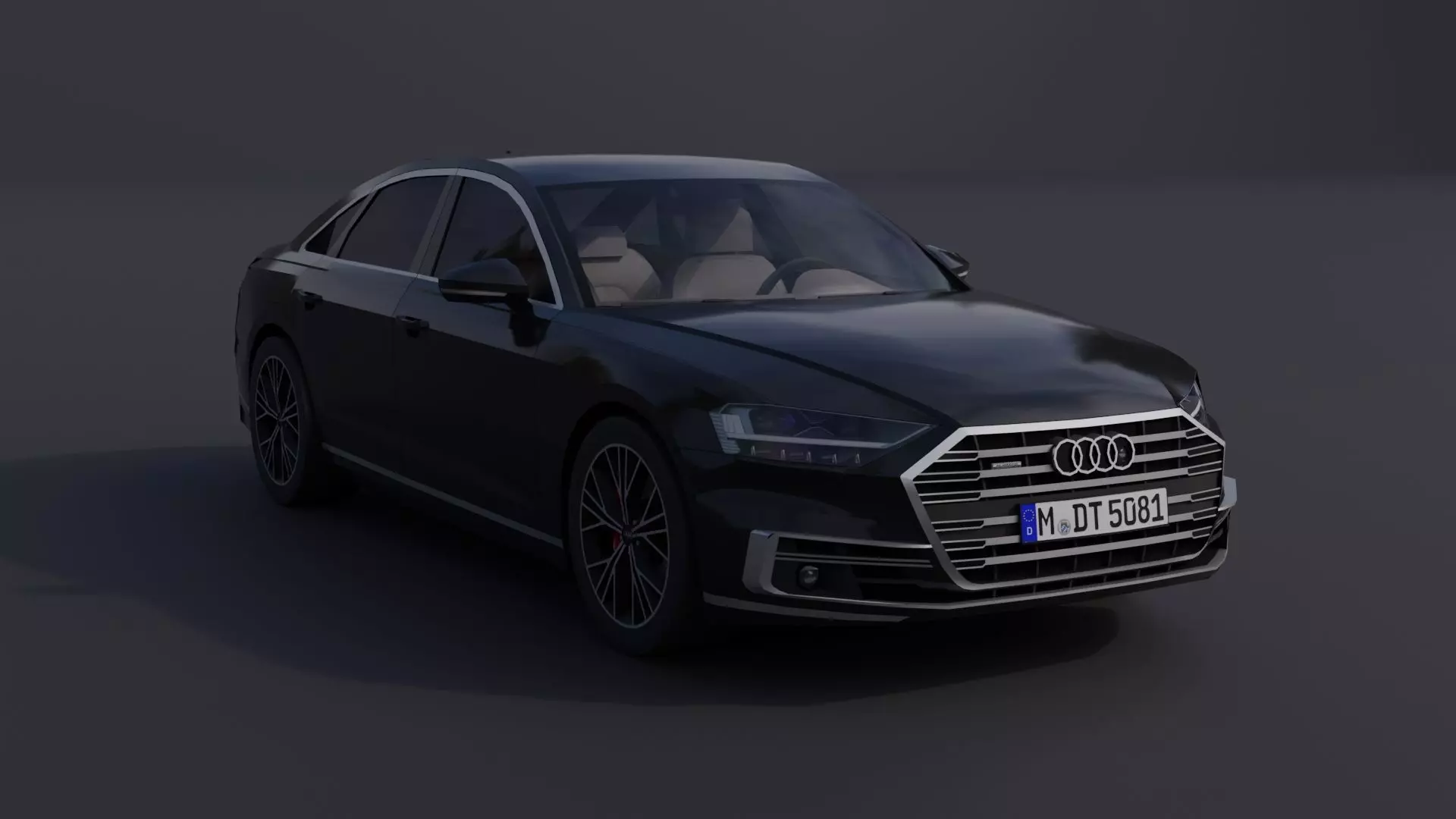 Audi A8 2018 Low-poly 3D model_0