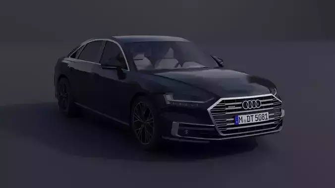 Audi A8 2018 Low-poly 3D model