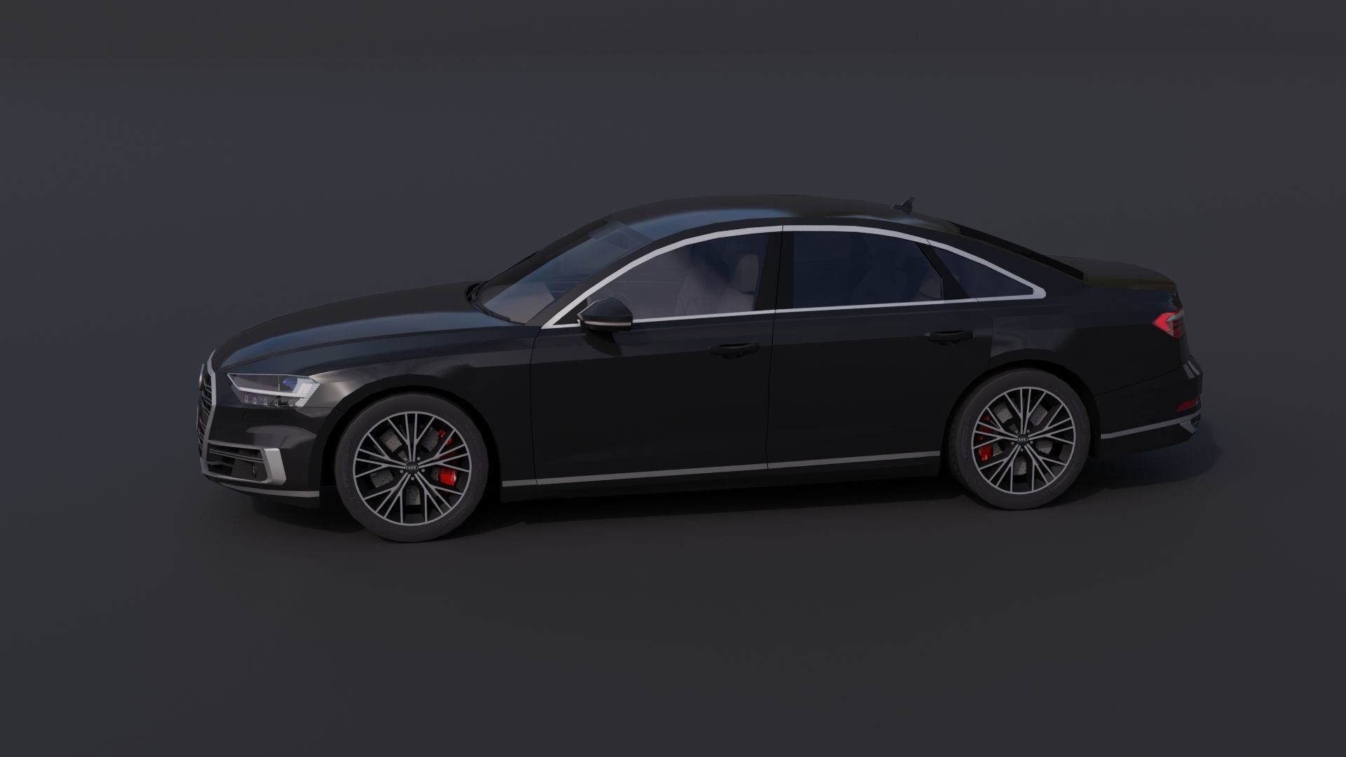 Audi A8 2018 Low-poly 3D model_29