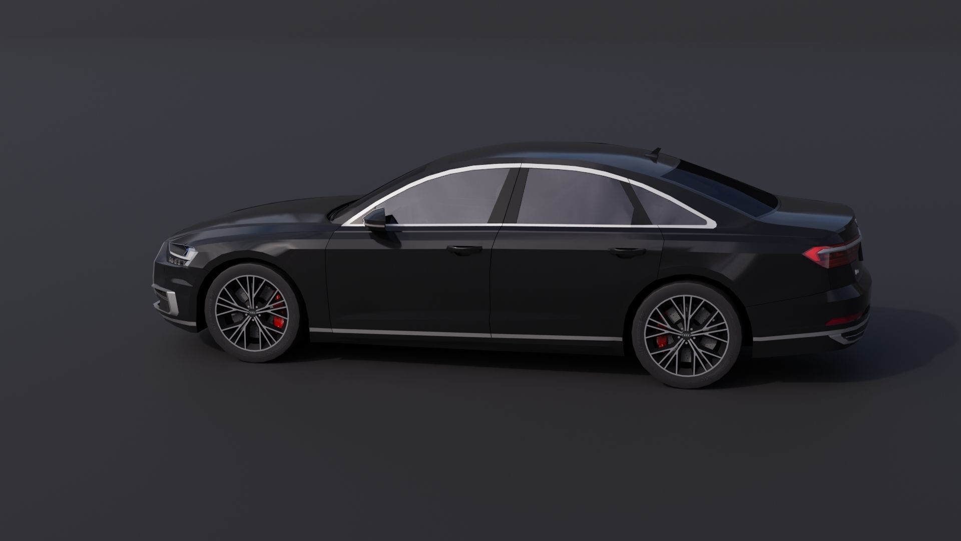 Audi A8 2018 Low-poly 3D model_1