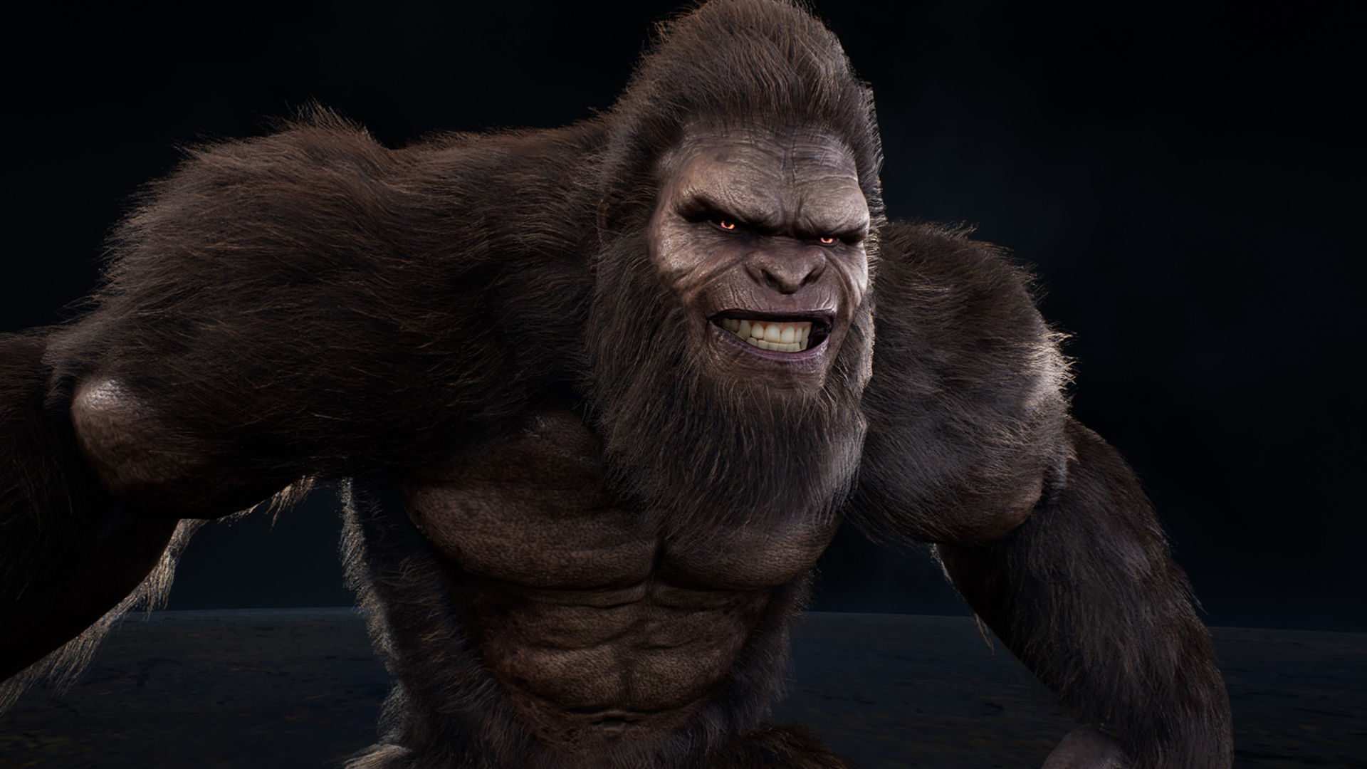 Sasquatch bigfoot Low-poly 3D model_12