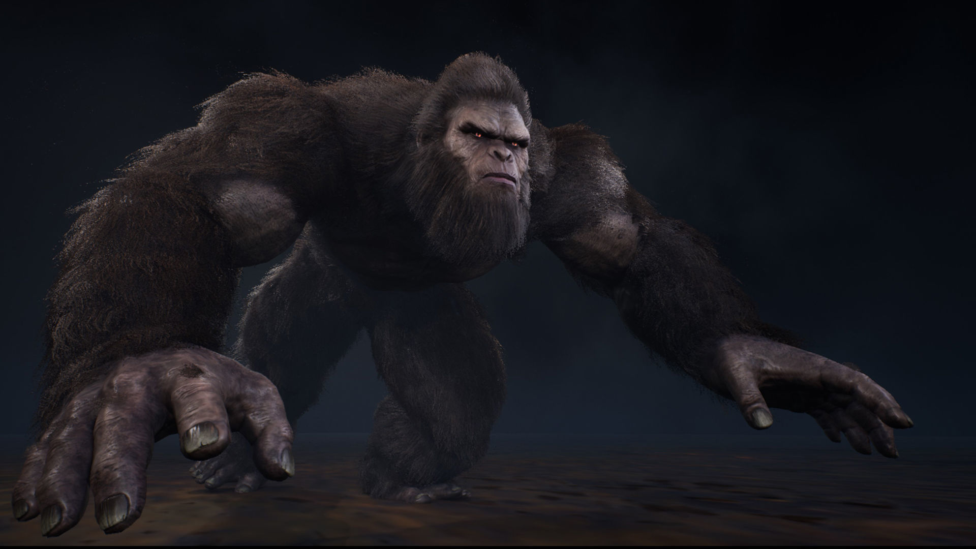 Sasquatch bigfoot Low-poly 3D model_7