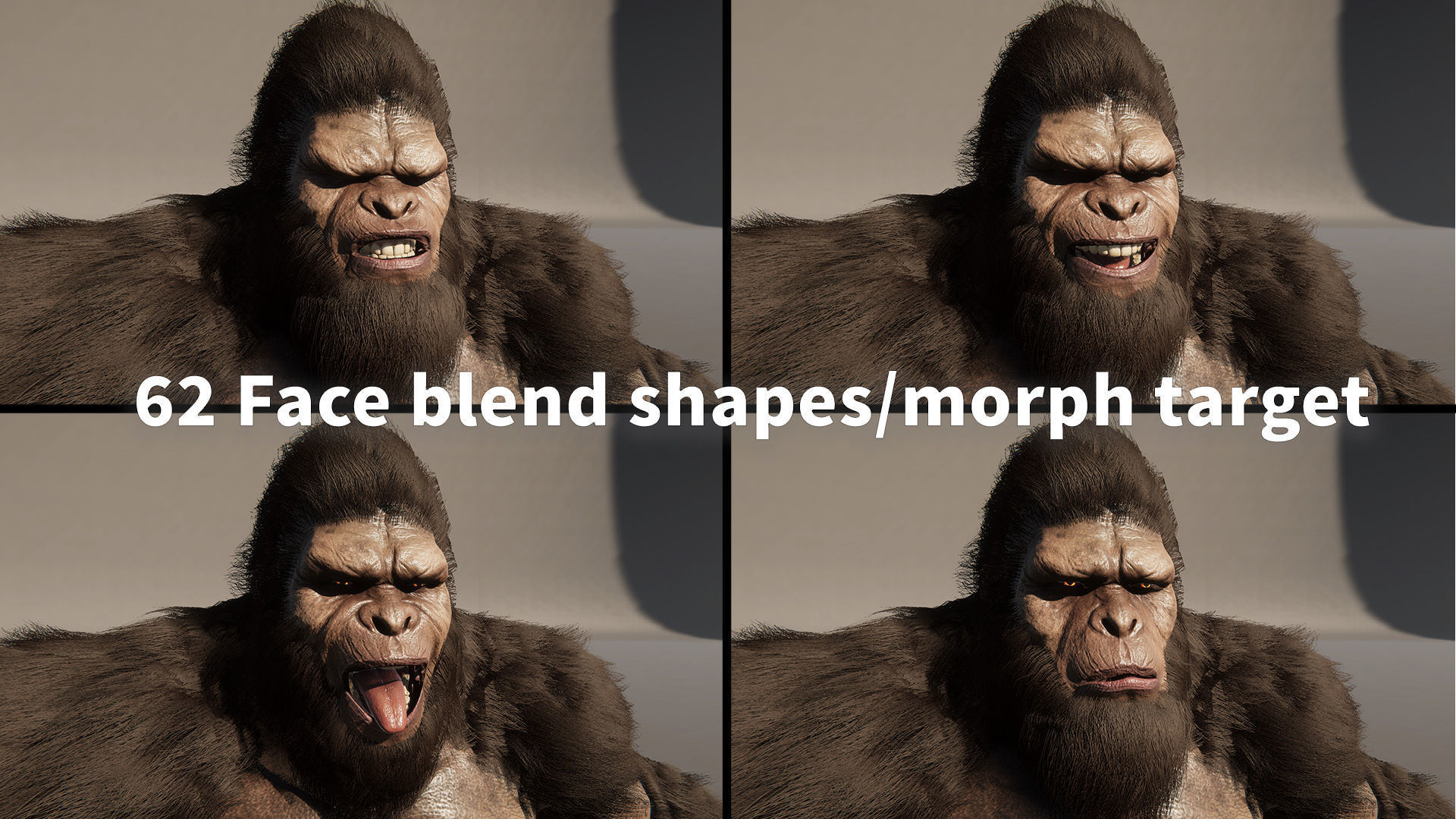 Sasquatch bigfoot Low-poly 3D model_18