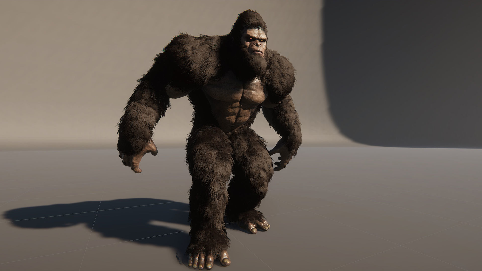 Sasquatch bigfoot Low-poly 3D model_23