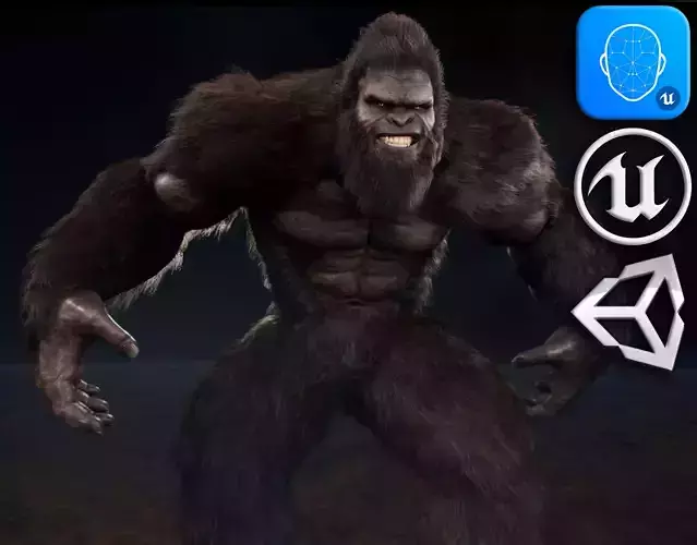 Sasquatch bigfoot Low-poly 3D model