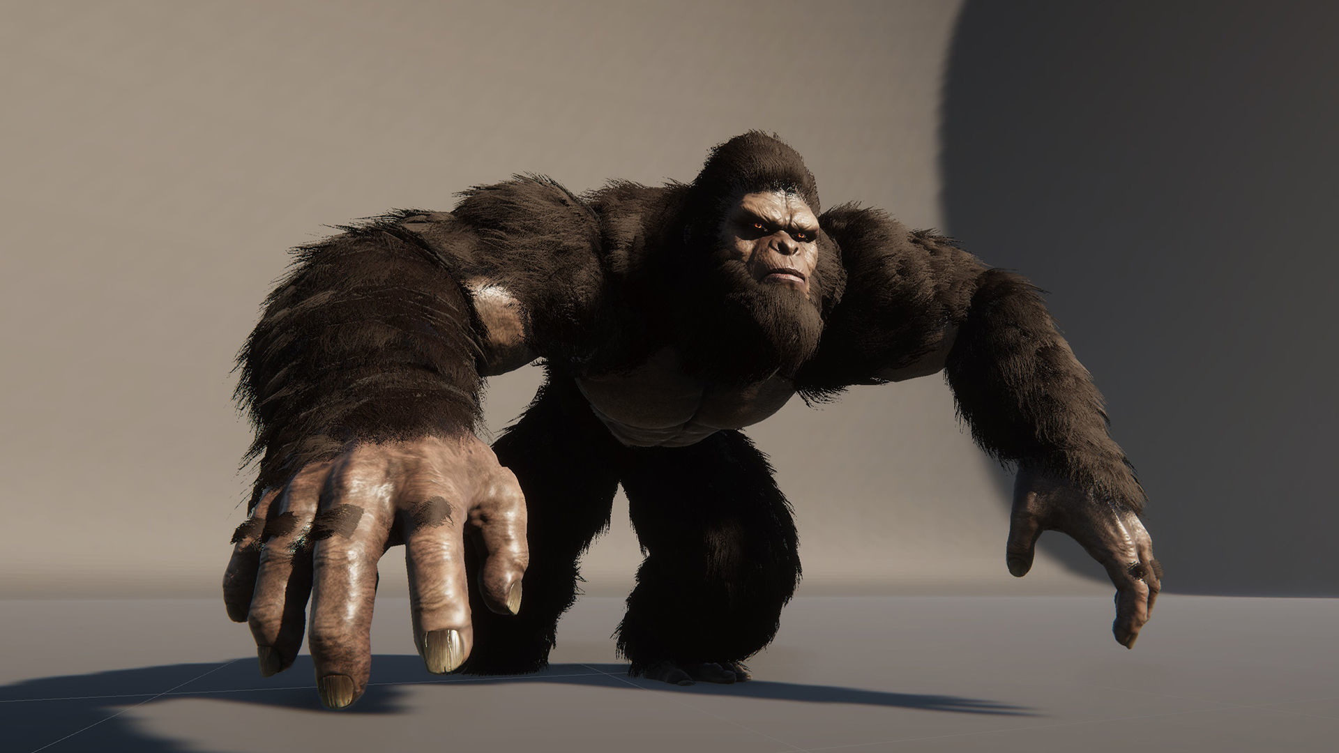 Sasquatch bigfoot Low-poly 3D model_24