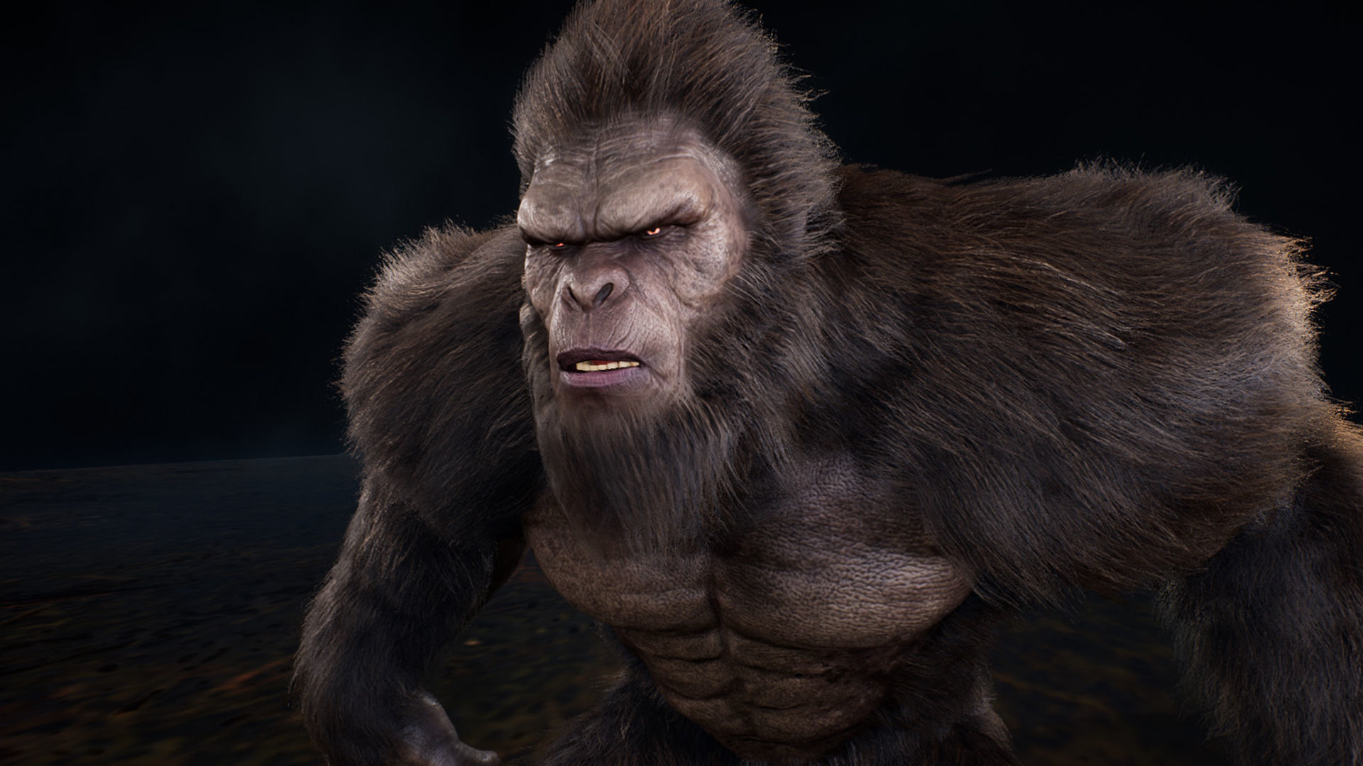 Sasquatch bigfoot Low-poly 3D model_9