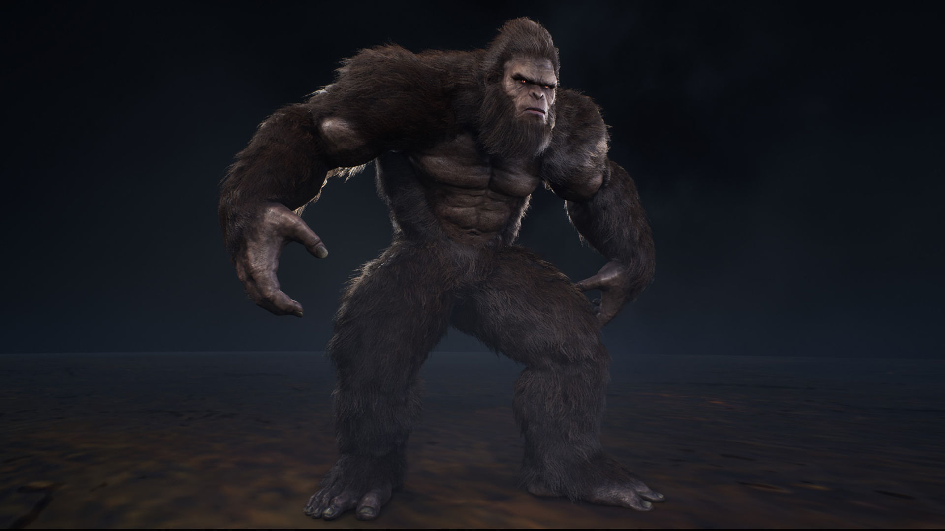 Sasquatch bigfoot Low-poly 3D model_6