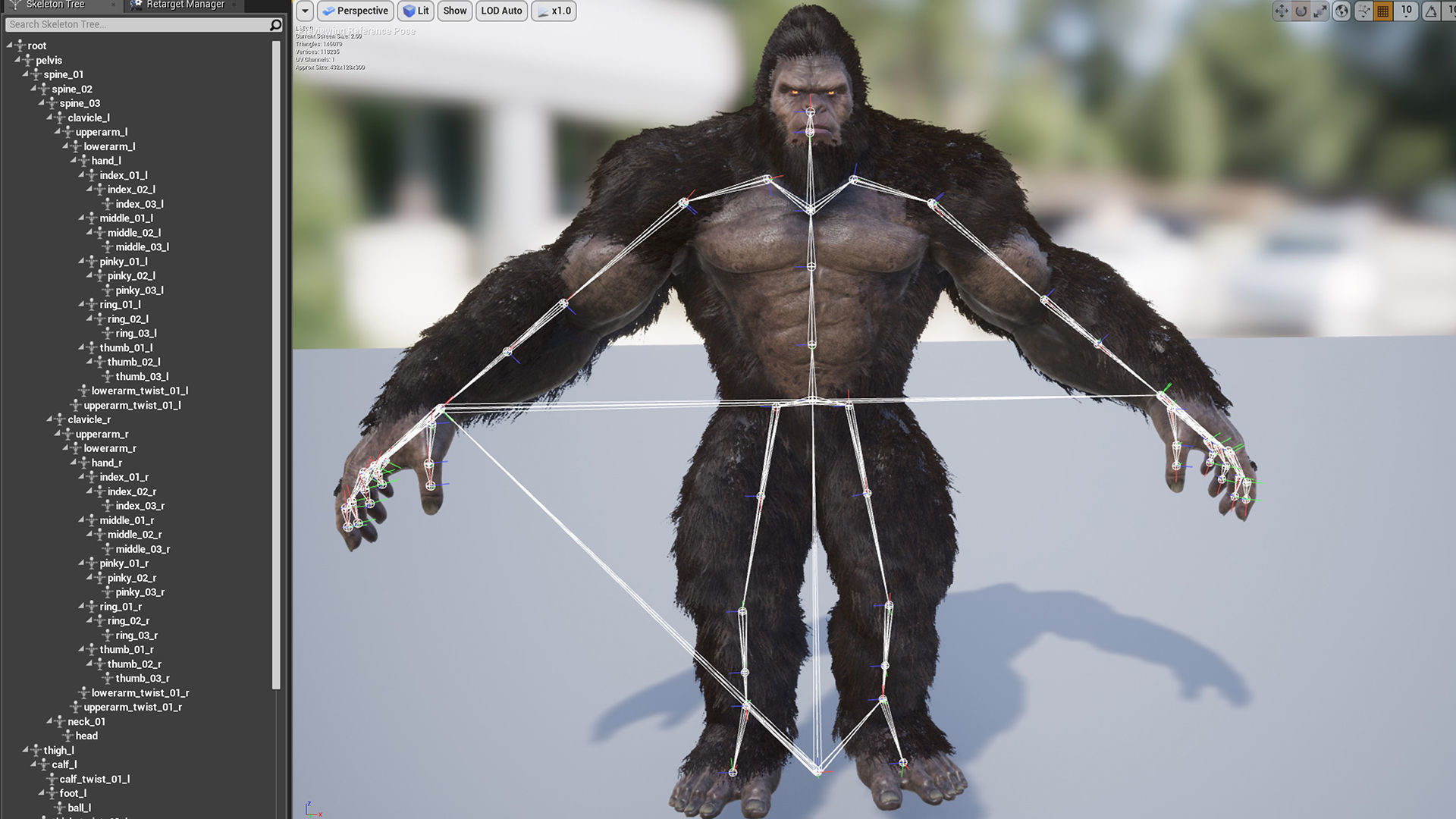 Sasquatch bigfoot Low-poly 3D model_16