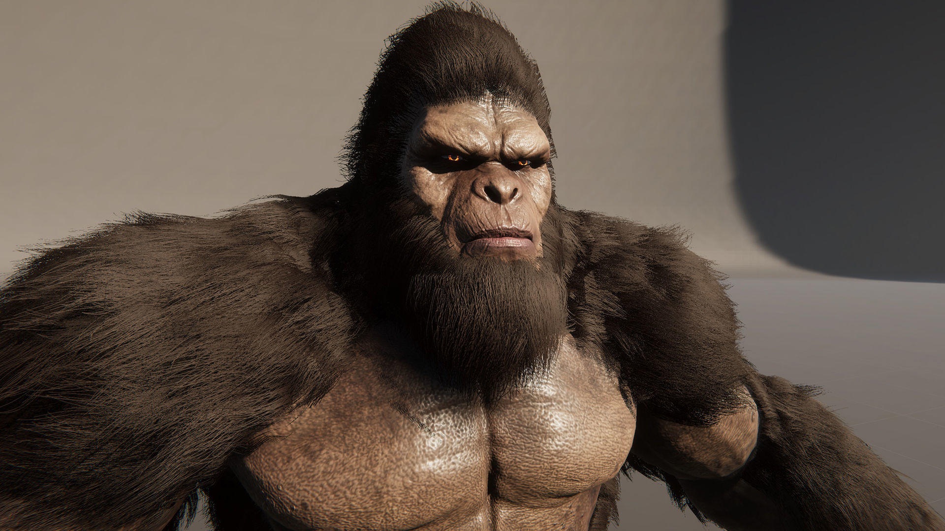 Sasquatch bigfoot Low-poly 3D model_21
