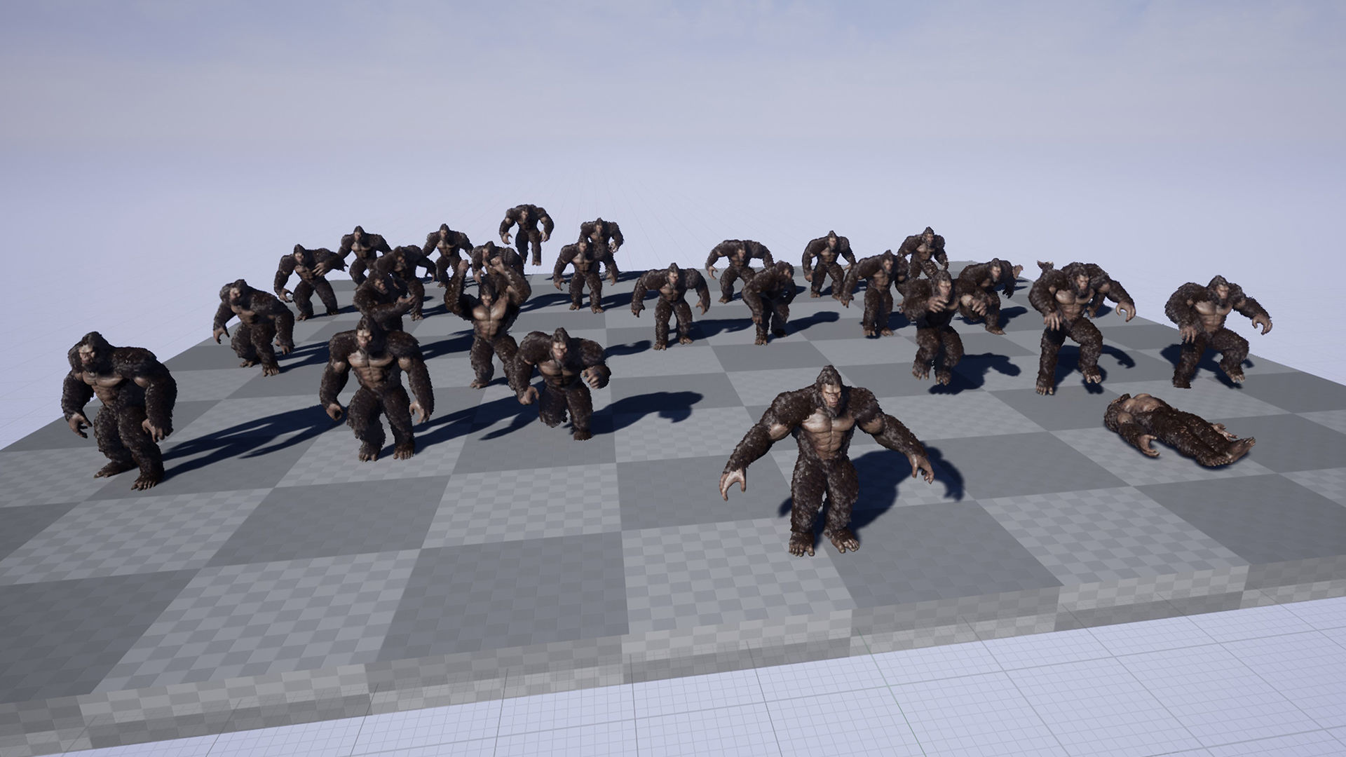 Sasquatch bigfoot Low-poly 3D model_17