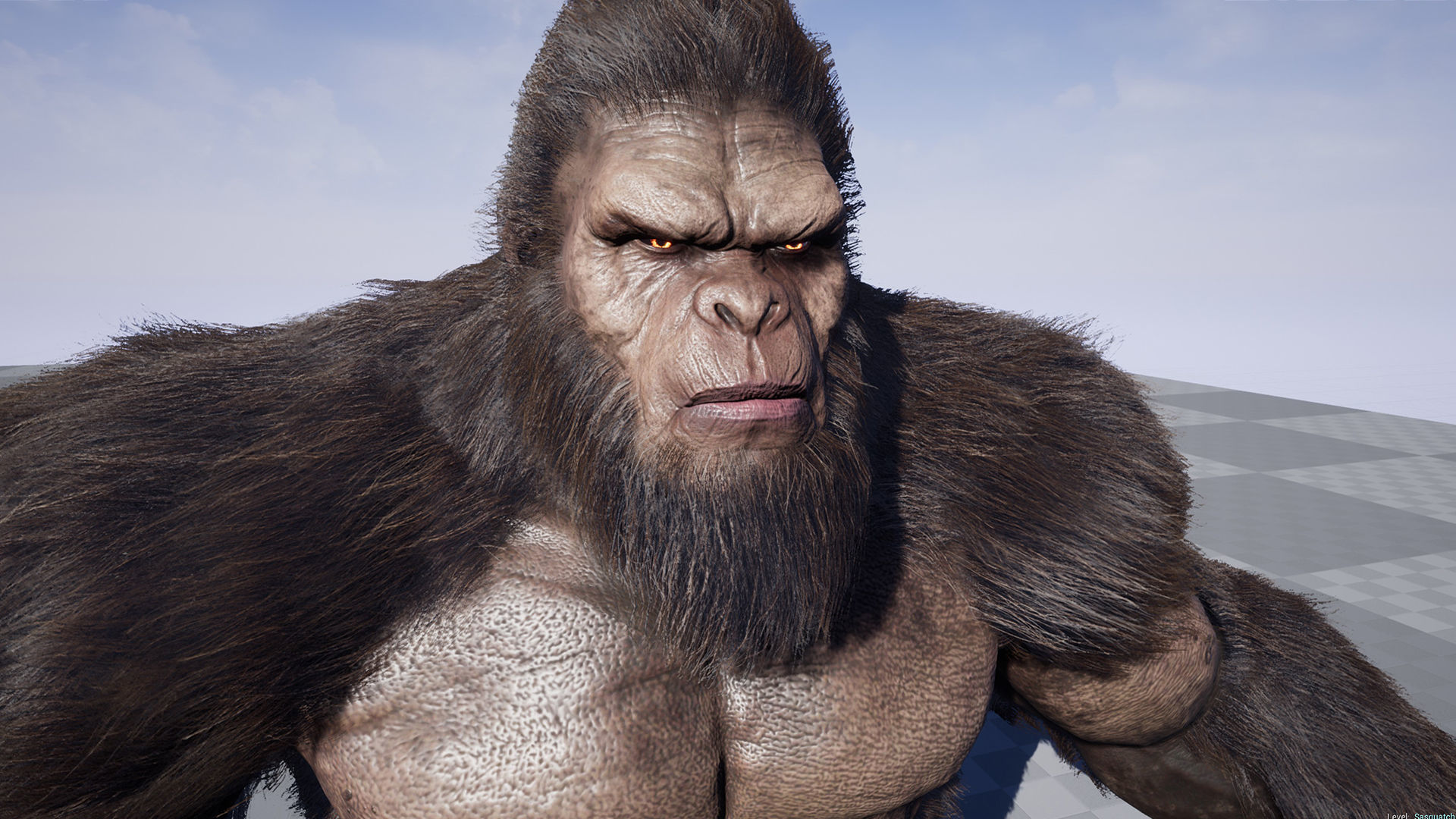 Sasquatch bigfoot Low-poly 3D model_15