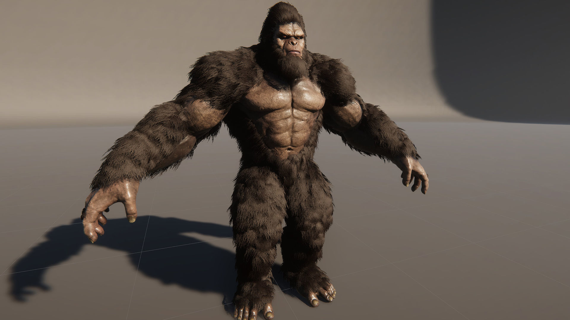 Sasquatch bigfoot Low-poly 3D model_19