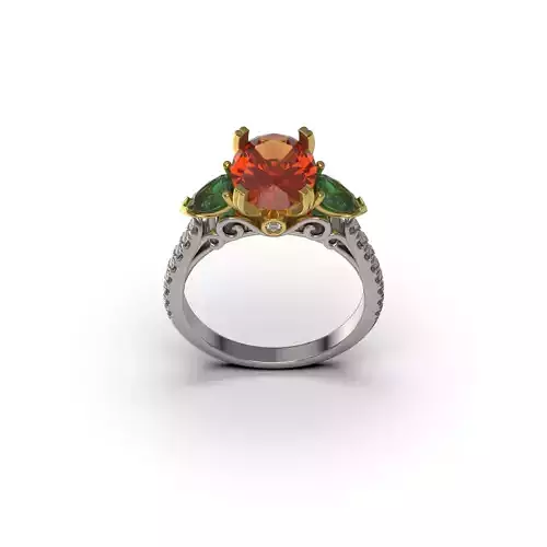 Three-Stone Engagement Ring 017