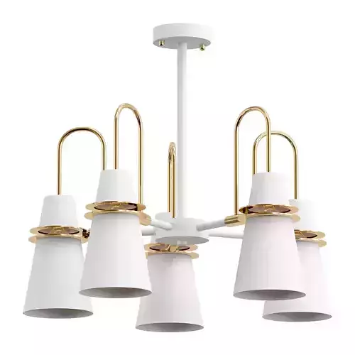 reinar-a five light chandelier gold