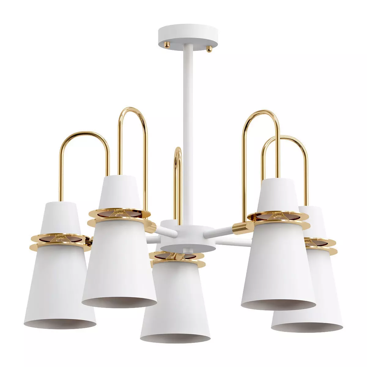 reinar-a five light chandelier gold 3D model_0