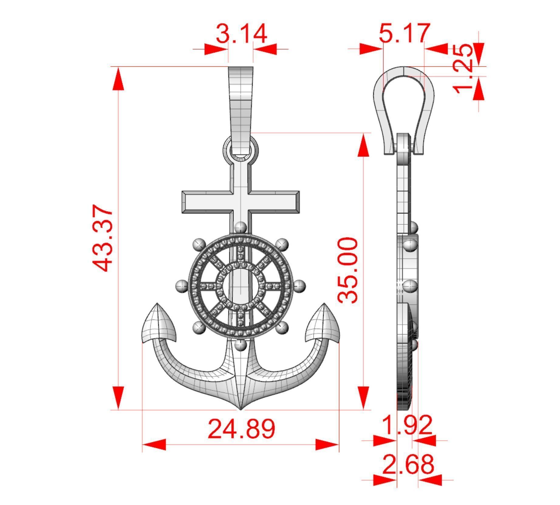 Pendant anchor 030522 3D print model_5