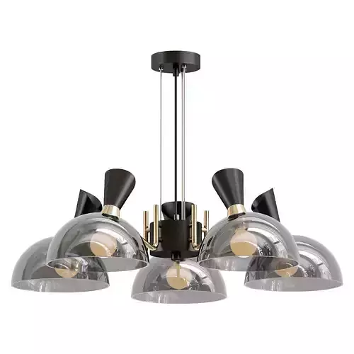 amanda modern chandelier with clear glass shades