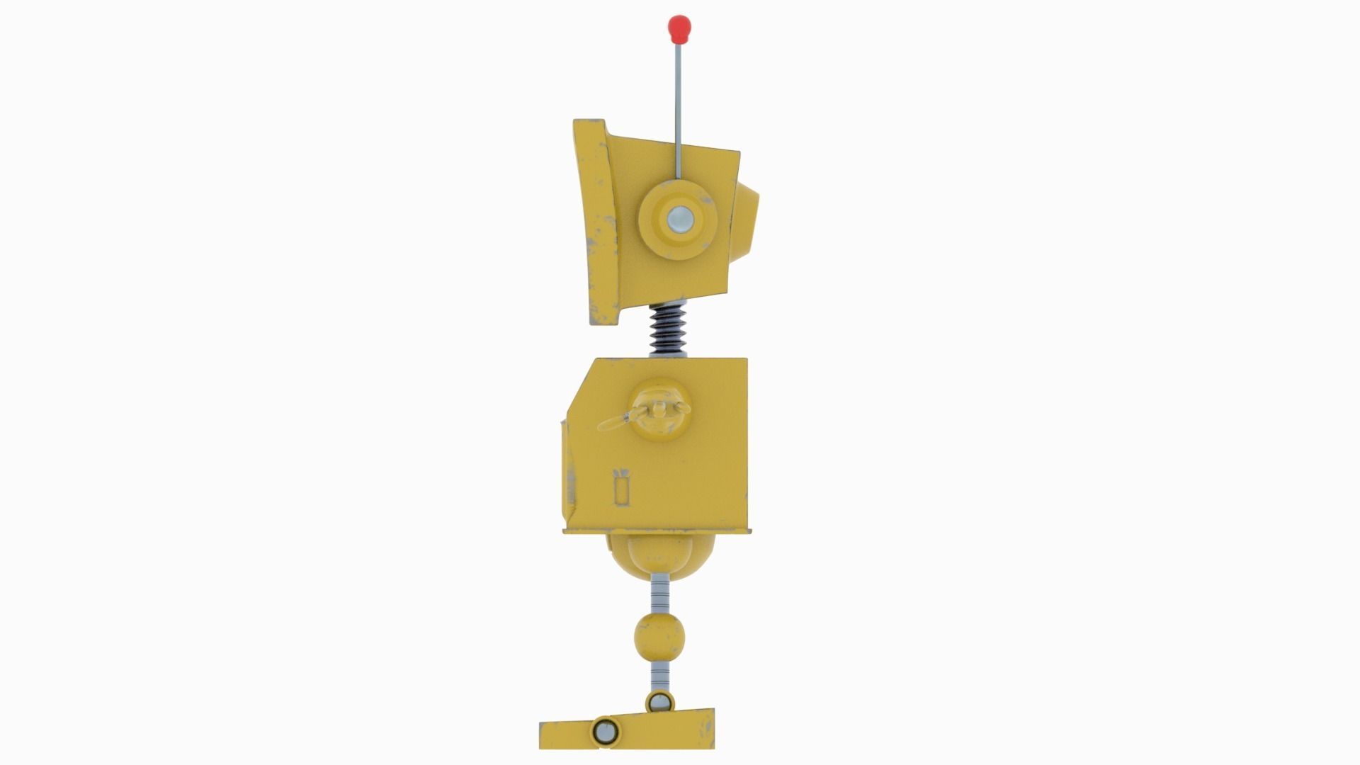 Cute Robot Low-poly 3D model_28