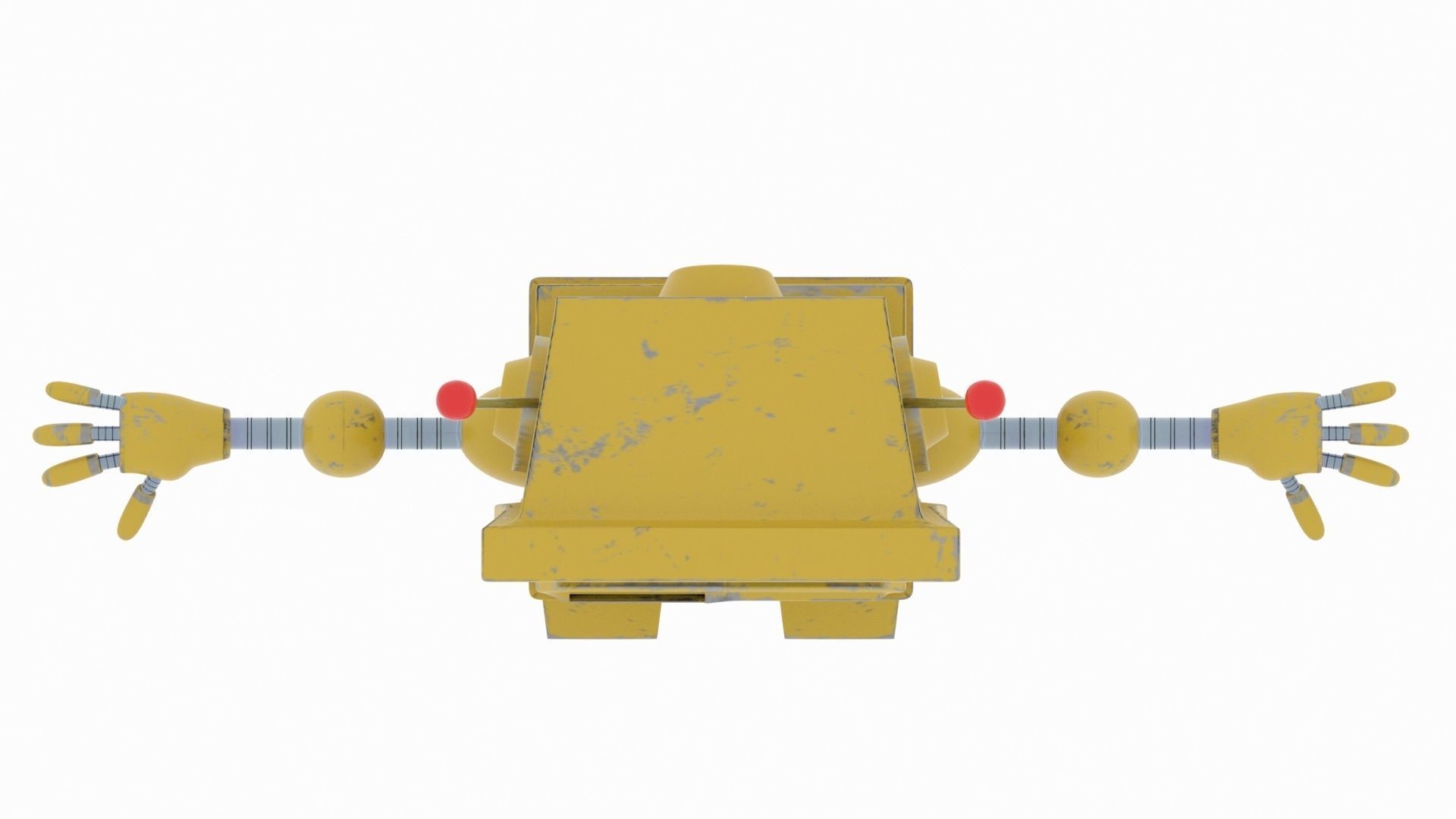 Cute Robot Low-poly 3D model_20