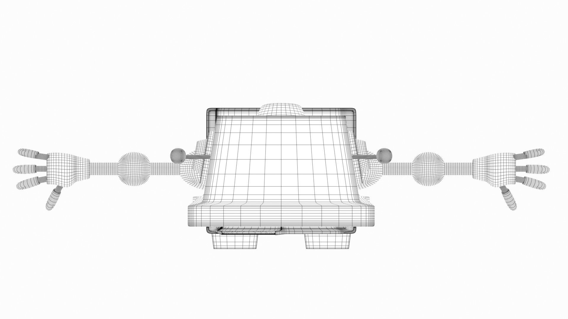 Cute Robot Low-poly 3D model_18