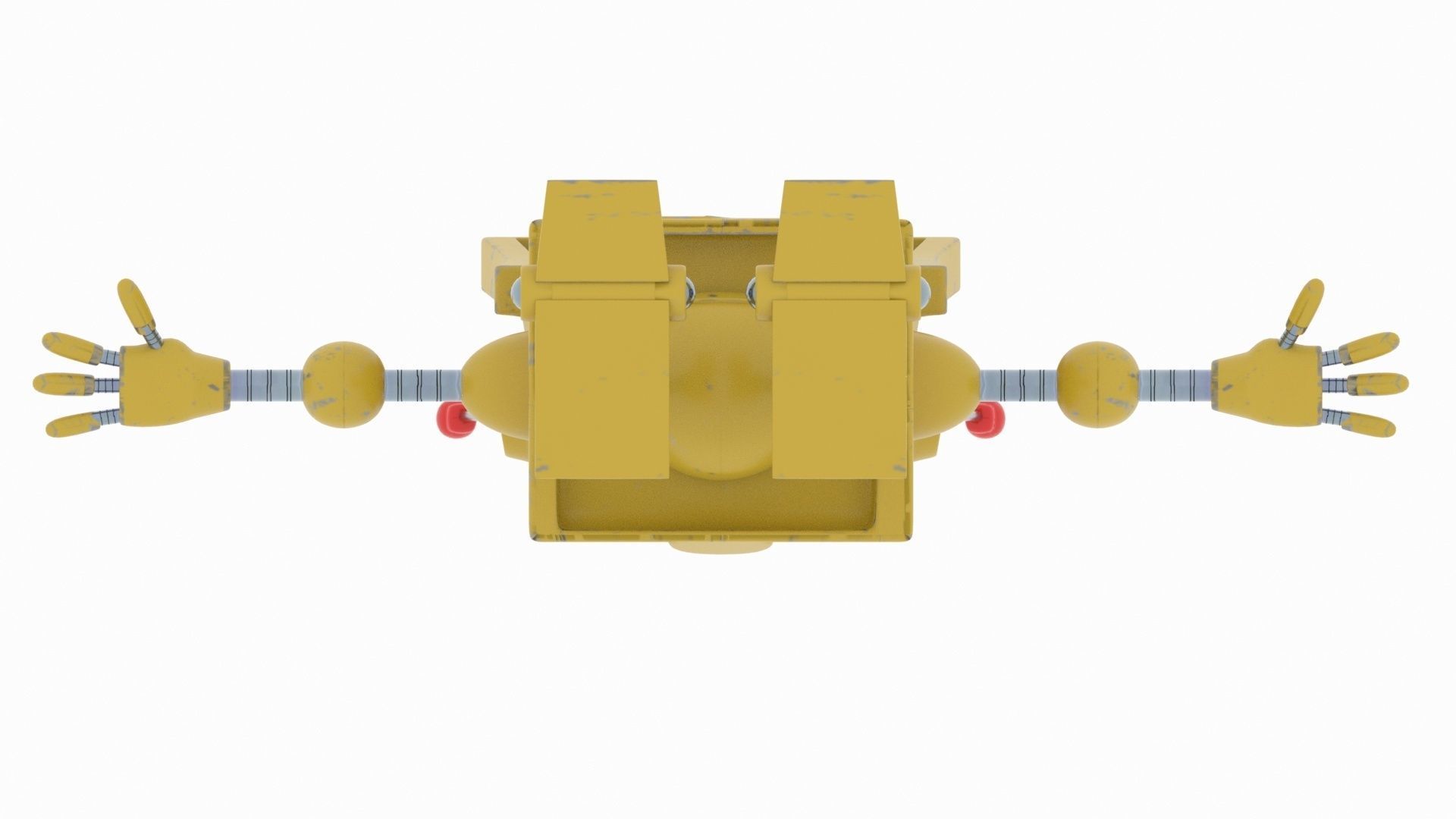 Cute Robot Low-poly 3D model_22