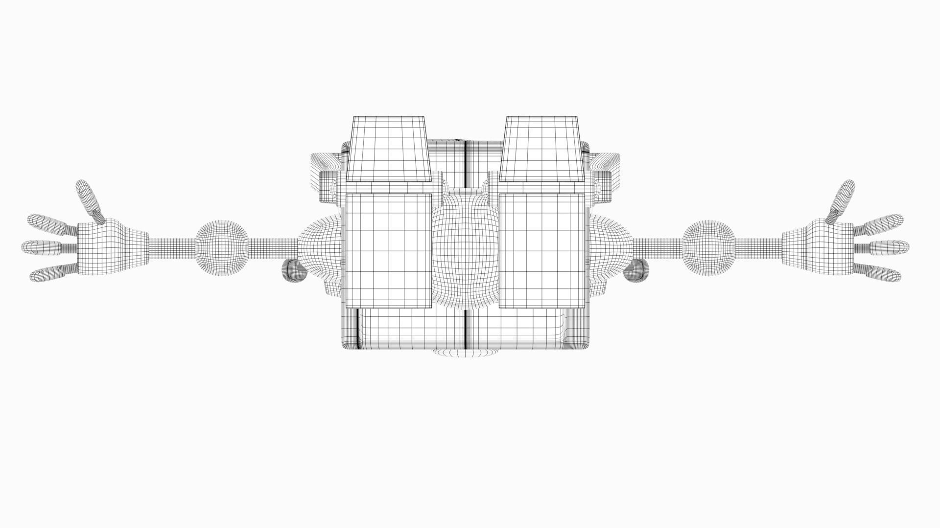 Cute Robot Low-poly 3D model_24