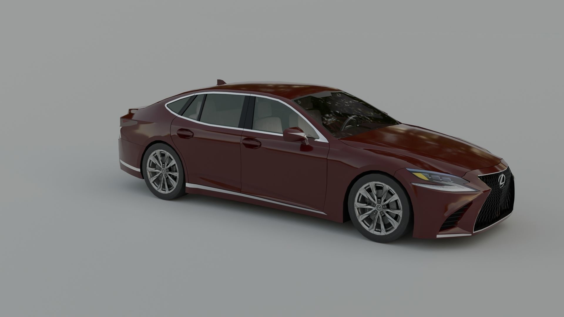 Lexus LS Low-poly 3D model_18