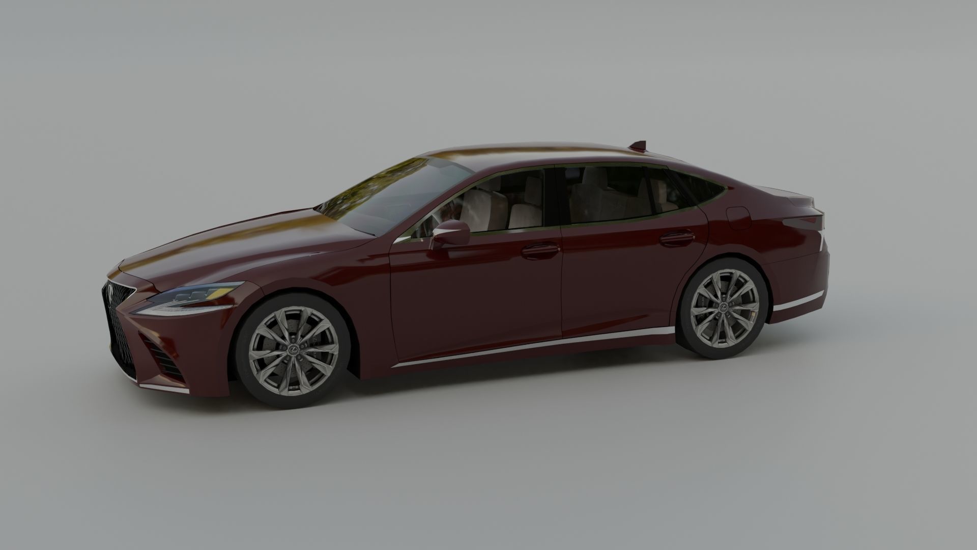 Lexus LS Low-poly 3D model_28