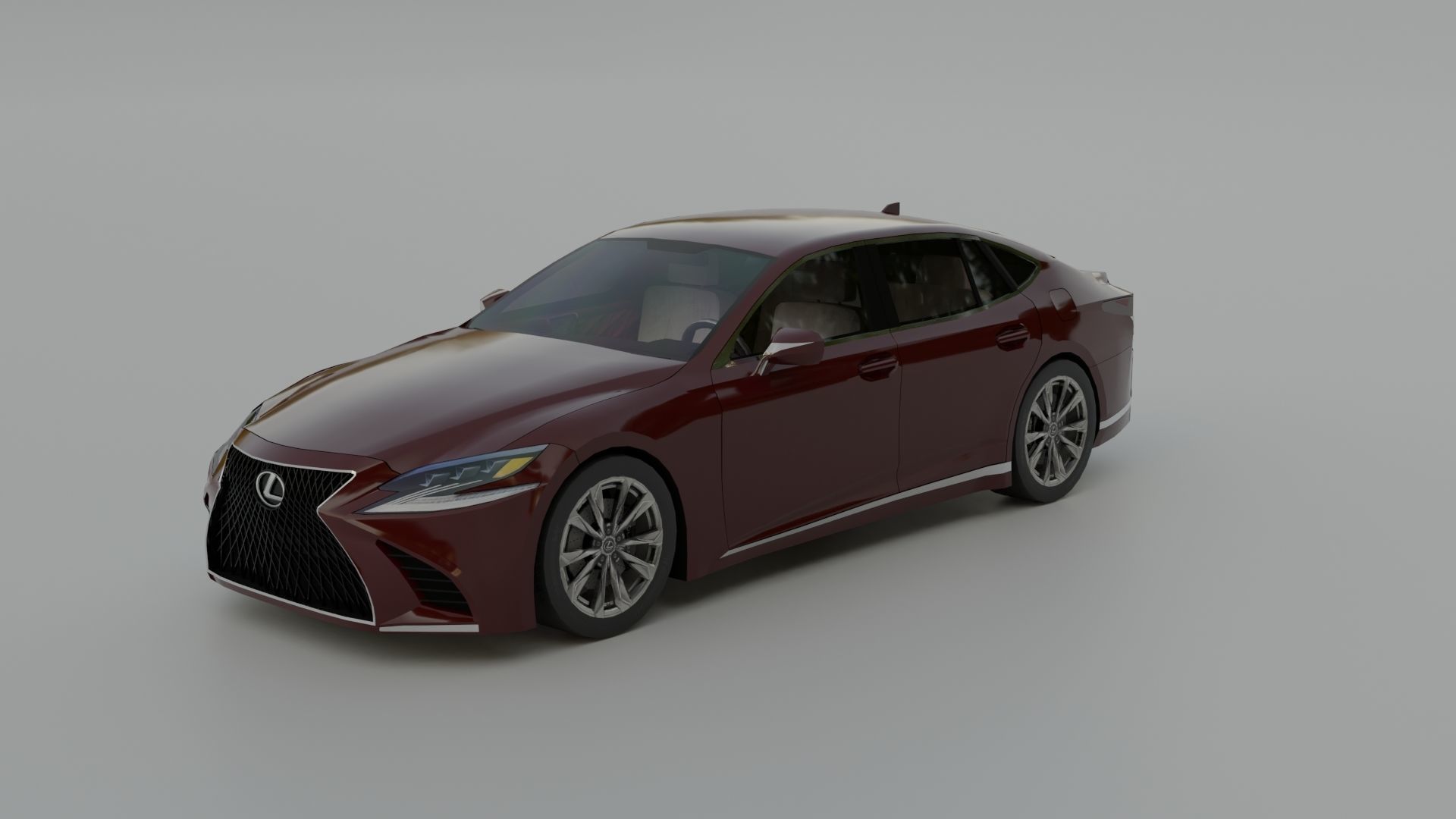 Lexus LS Low-poly 3D model_26