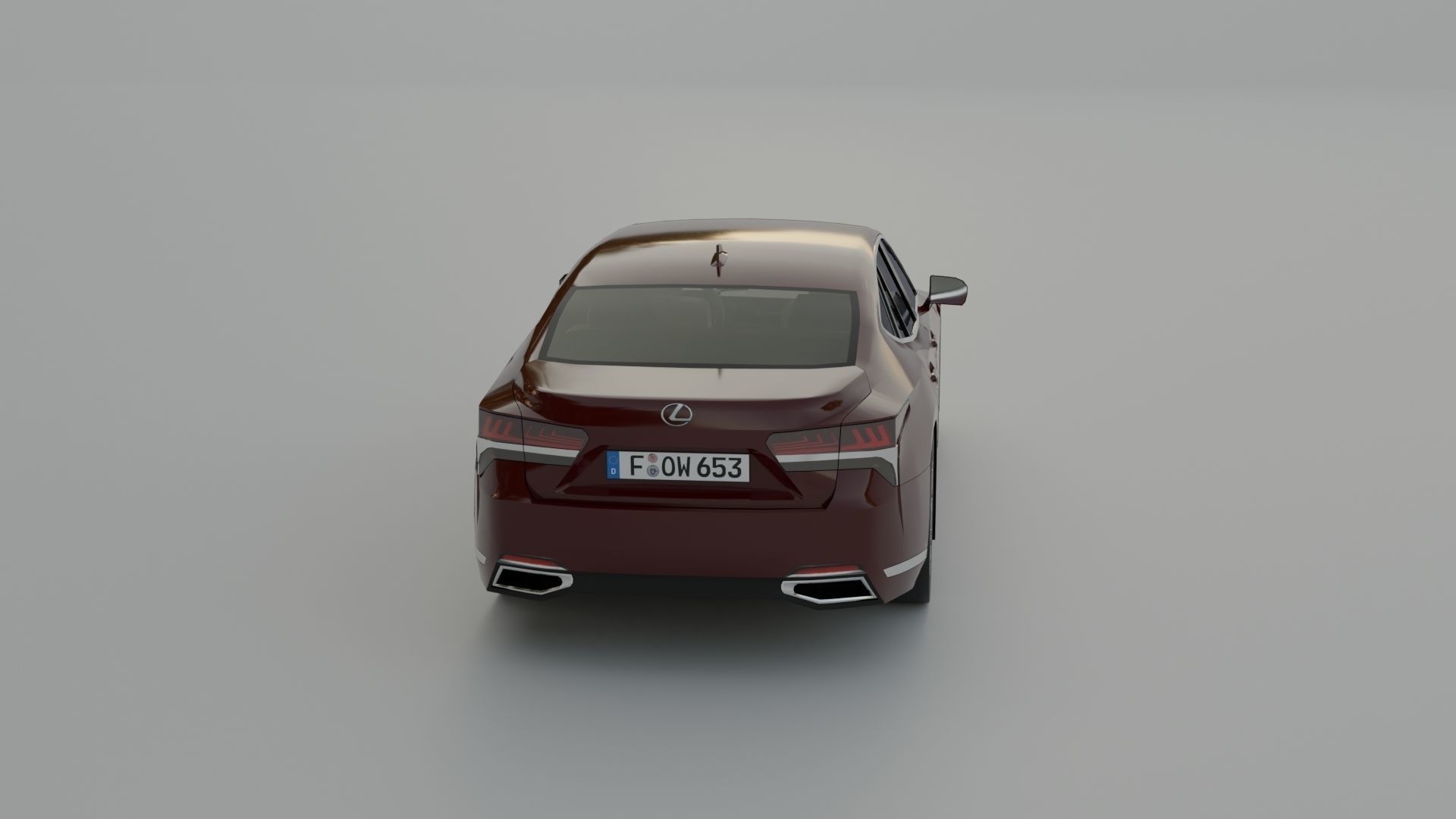 Lexus LS Low-poly 3D model_8