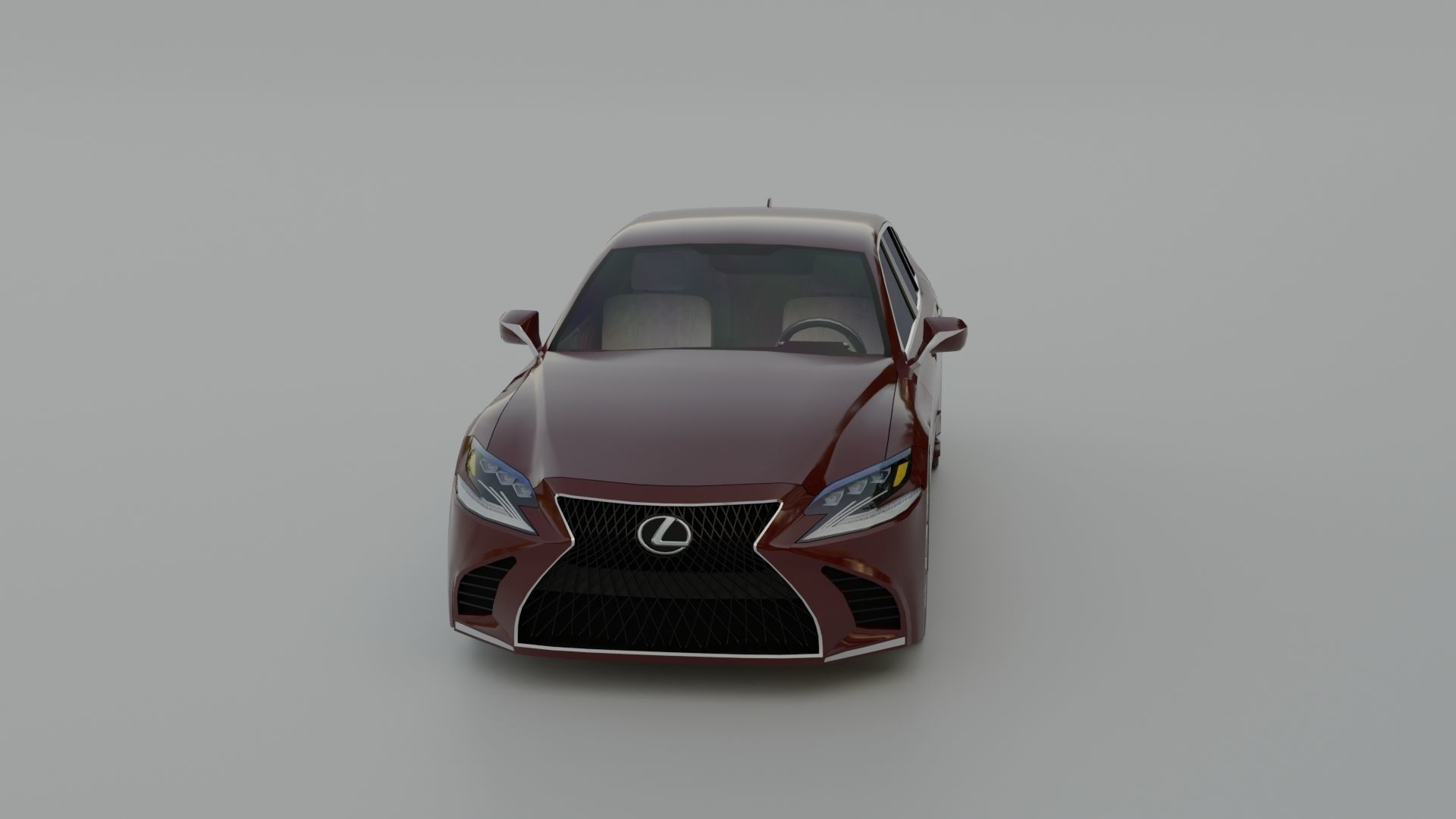 Lexus LS Low-poly 3D model_23